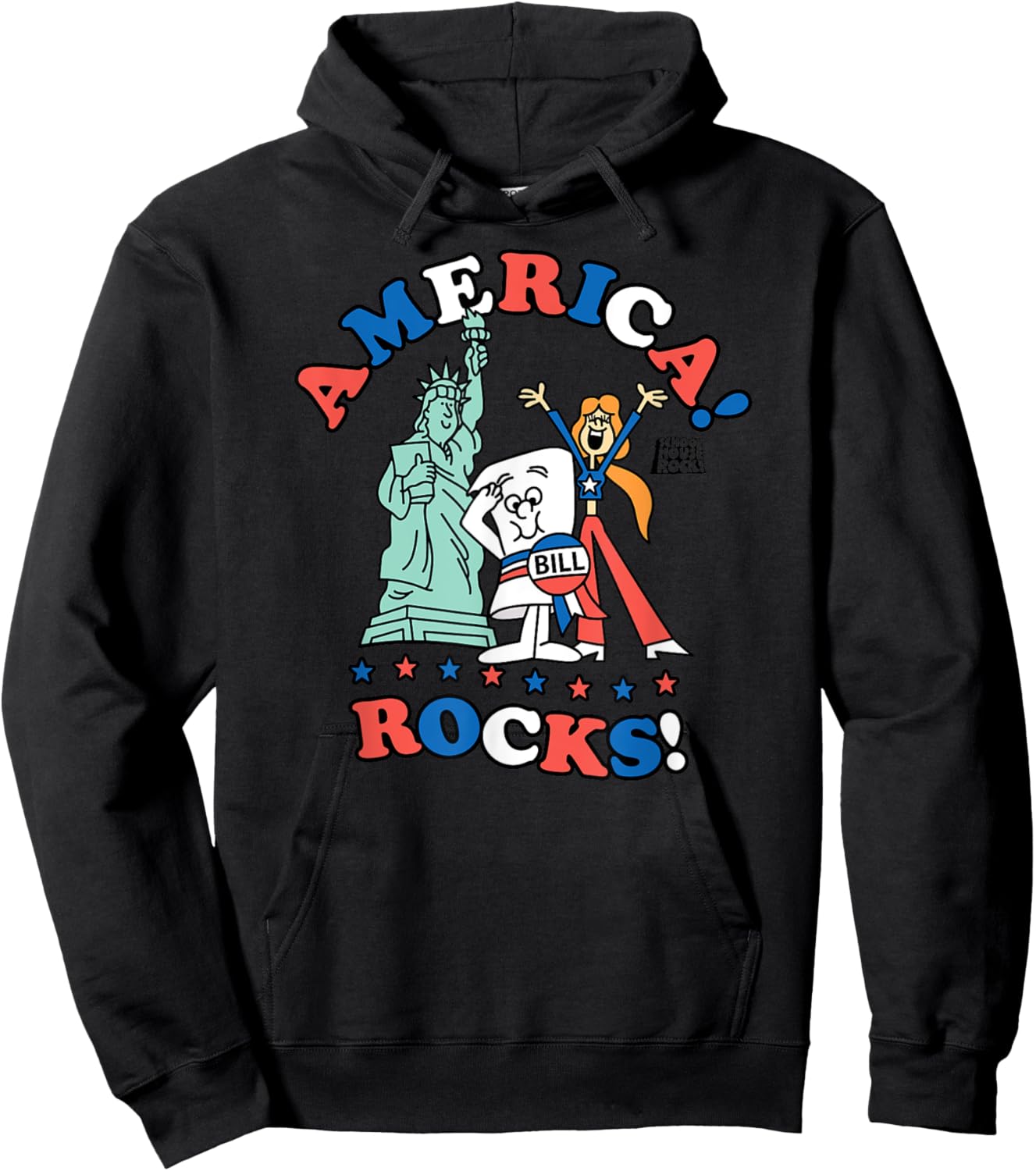 Schoolhouse Rock America Rocks Flag Hoodie - Hoodie | Black