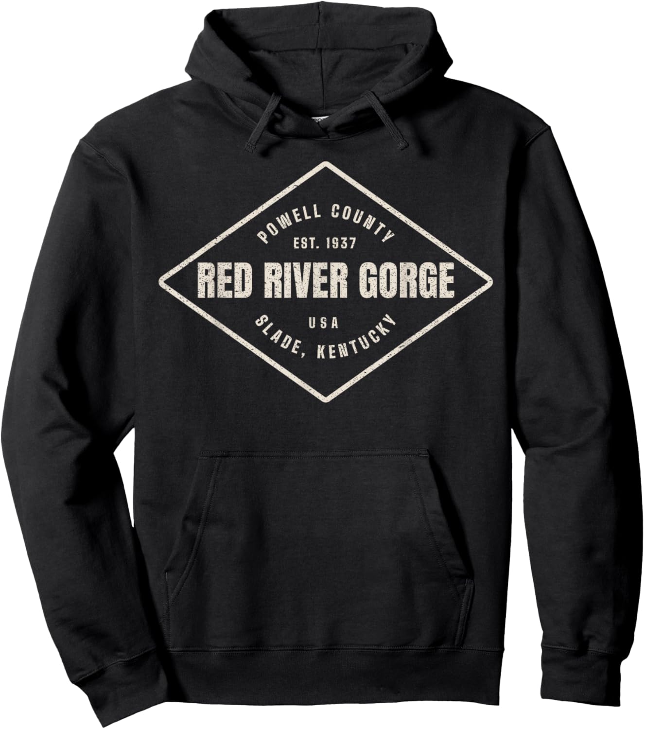Red River Gorge Kentucky Souvenir Design Hoodie - Hoodie | Black