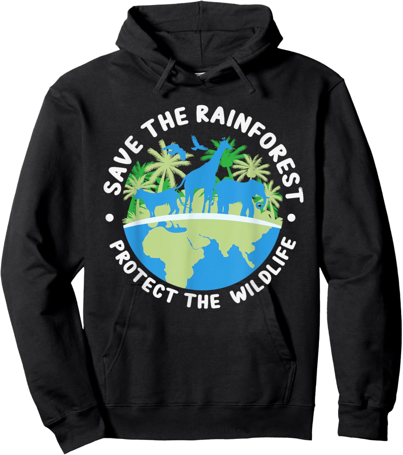 Save The Rainforest Protect The Wildlife - Climate Change Hoodie - Hoodie | Black