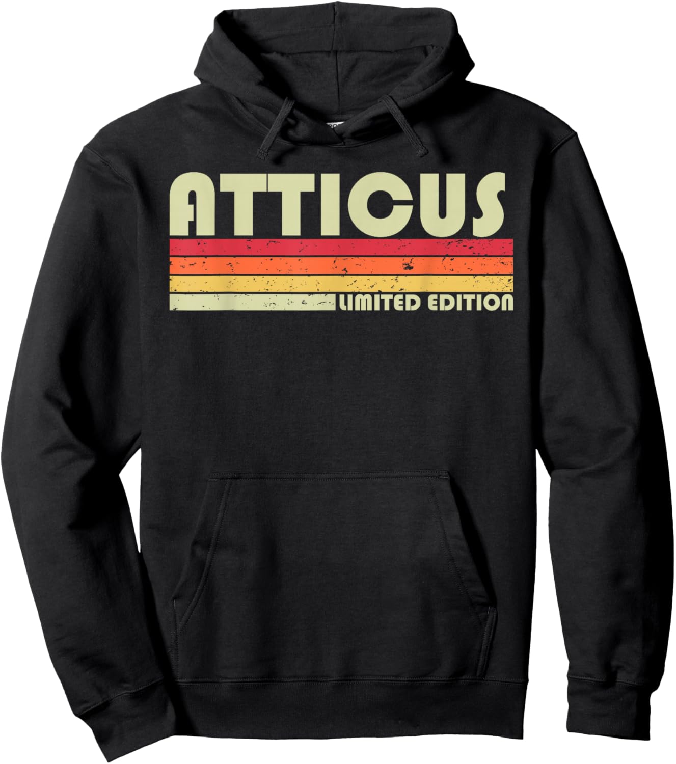 ATTICUS Gift Name Personalized Funny Retro Vintage Birthday Hoodie - Hoodie | Black