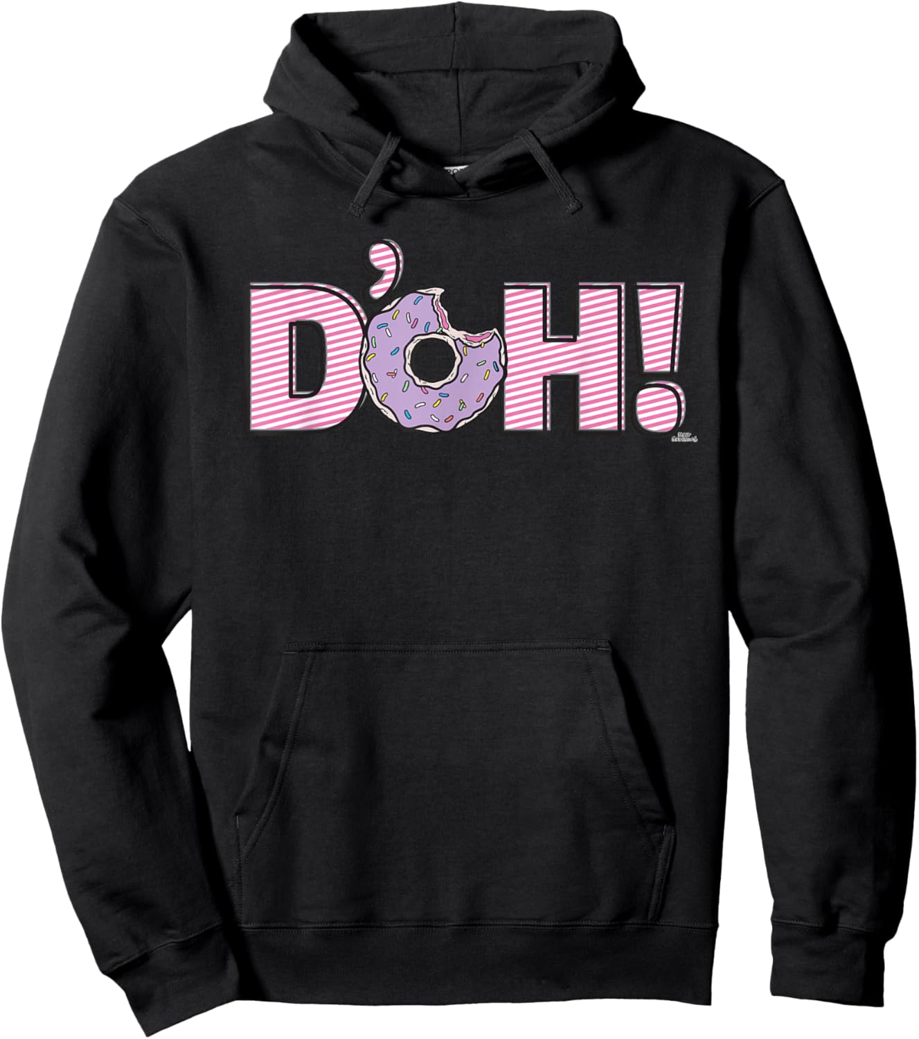 The Simpsons Homer D'Oh Donut Small Hoodie - Hoodie | Black