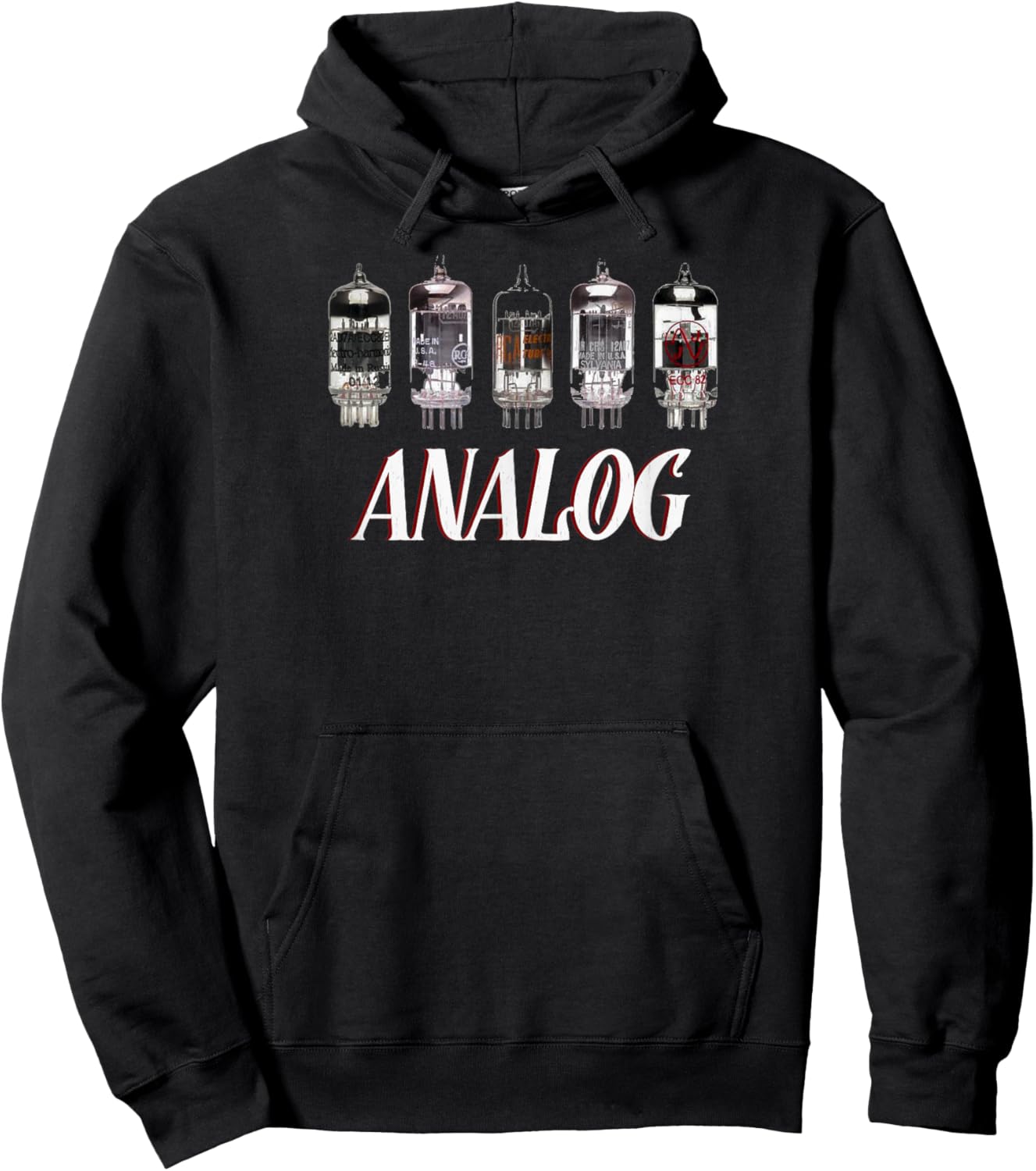 Analog Vacuum Tubes Retro Aesthetic Audio Design Hoodie - Hoodie | Black