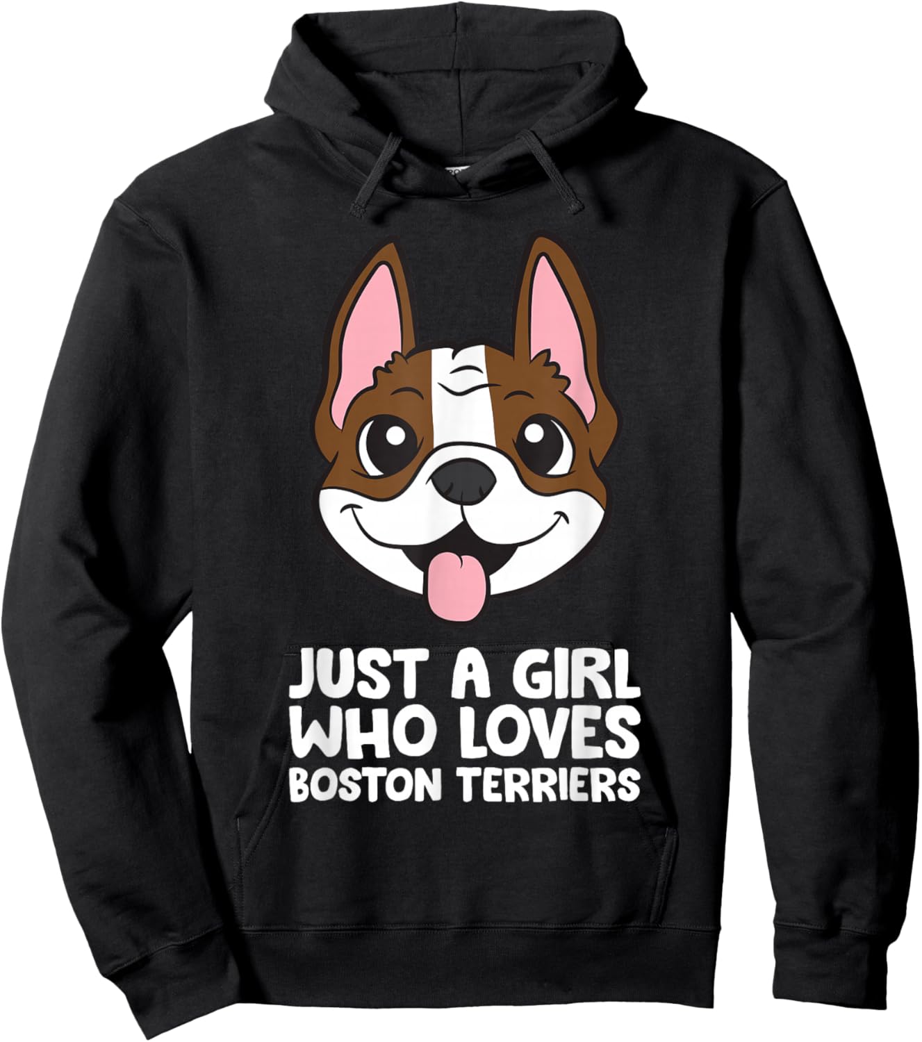Just a Girl Who Loves Boston Terriers Hoodie - Hoodie | Black