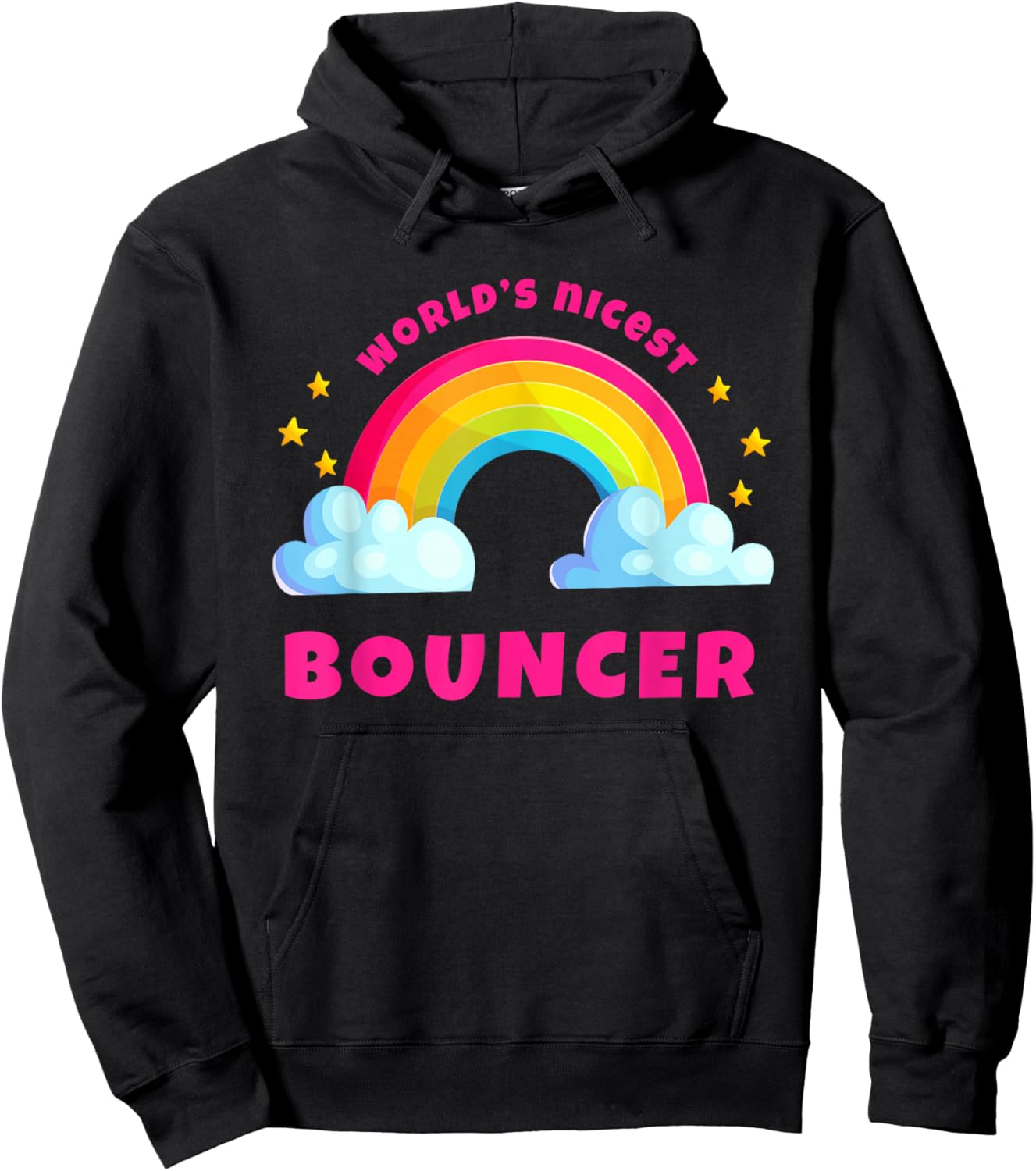 World's Nicest Bouncer Shirts | Sarcastic Retro Bouncer Hoodie - Hoodie | Black
