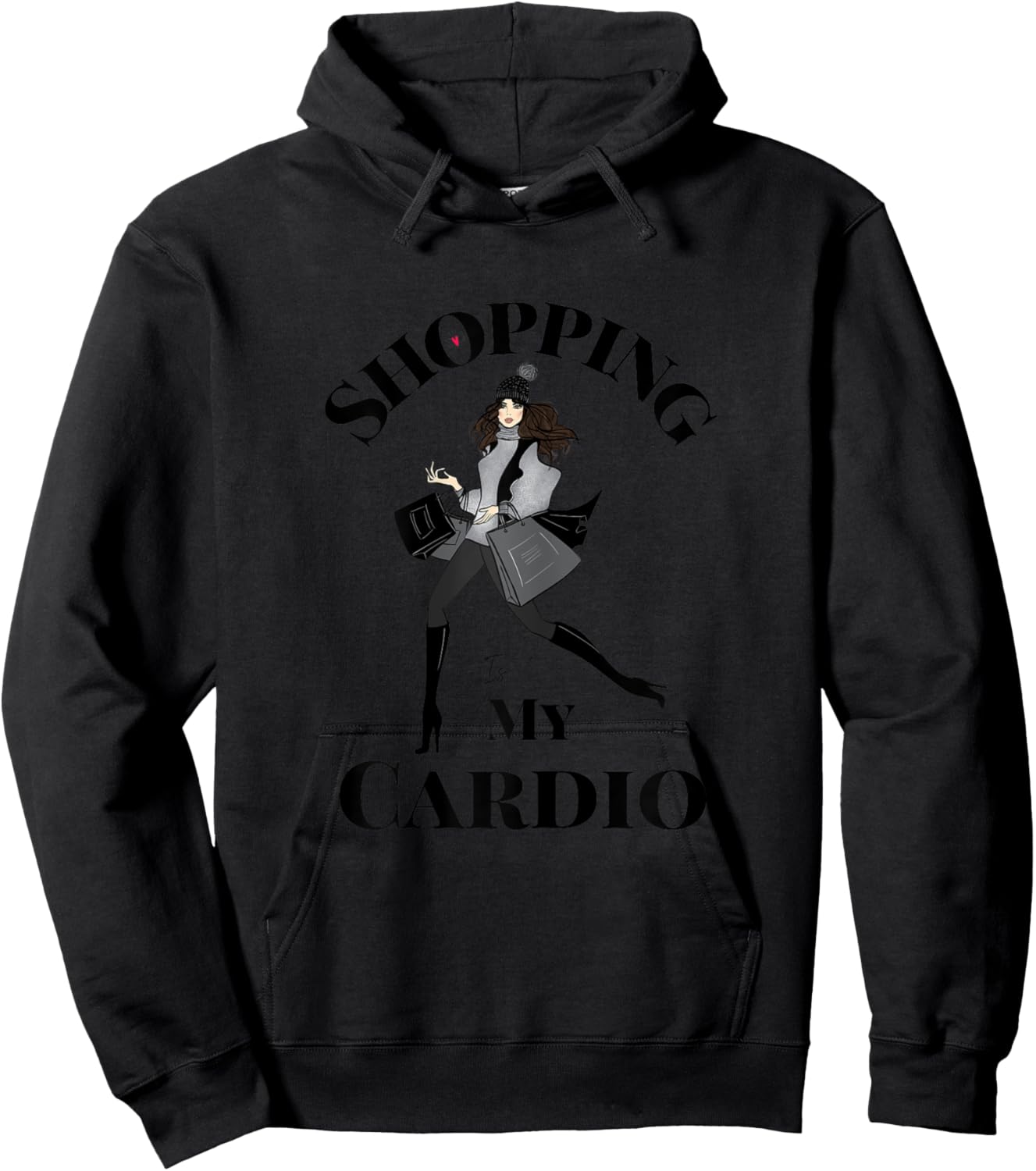 Shopping is My Cardio Fitness Gym Workout Women Hoodie - Hoodie | Black