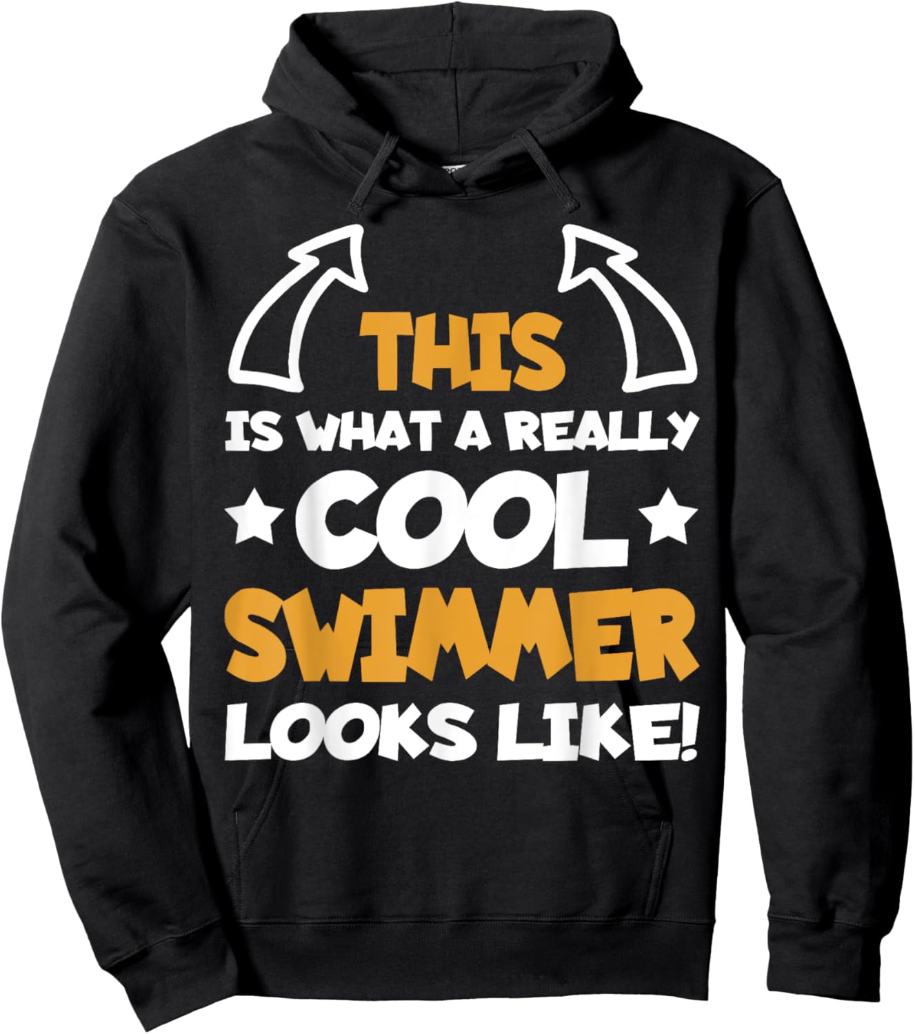 Cool Swimmer Funny Saying Swim Swimming Water Sports Hoodie - Hoodie | Black