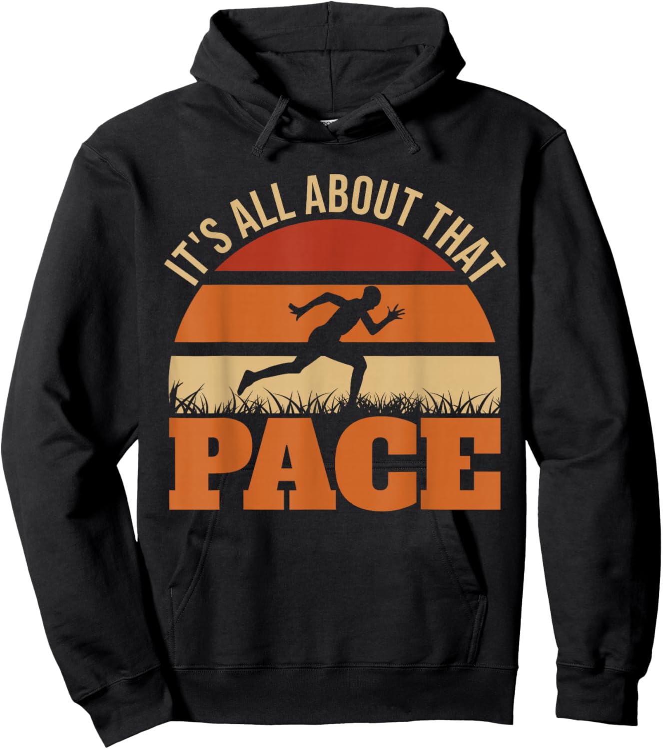 It's All About That Pace Track And Field XC Cross Country Hoodie - Hoodie | Black
