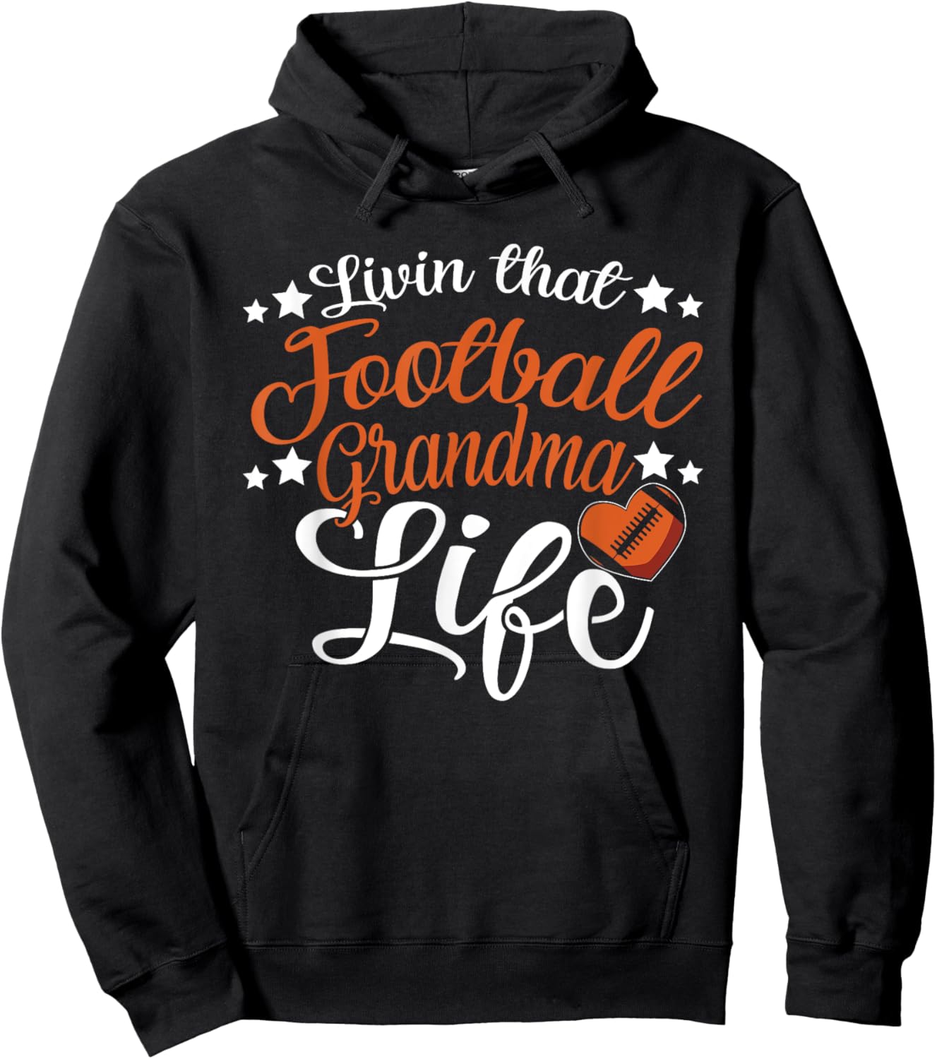 Livin That Football Grandma Nana Hoodie - Hoodie | Black
