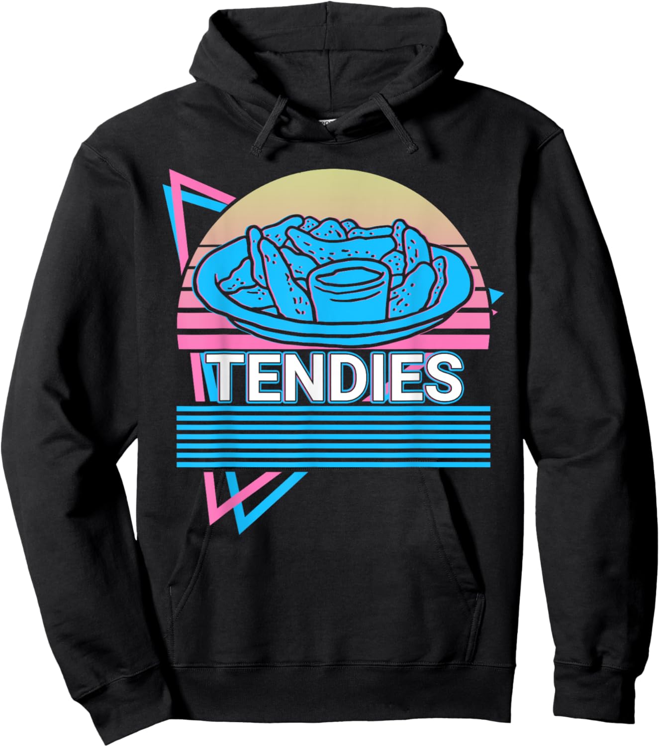 Tendies Chicken Tendies Retro Hoodie - Hoodie | Black