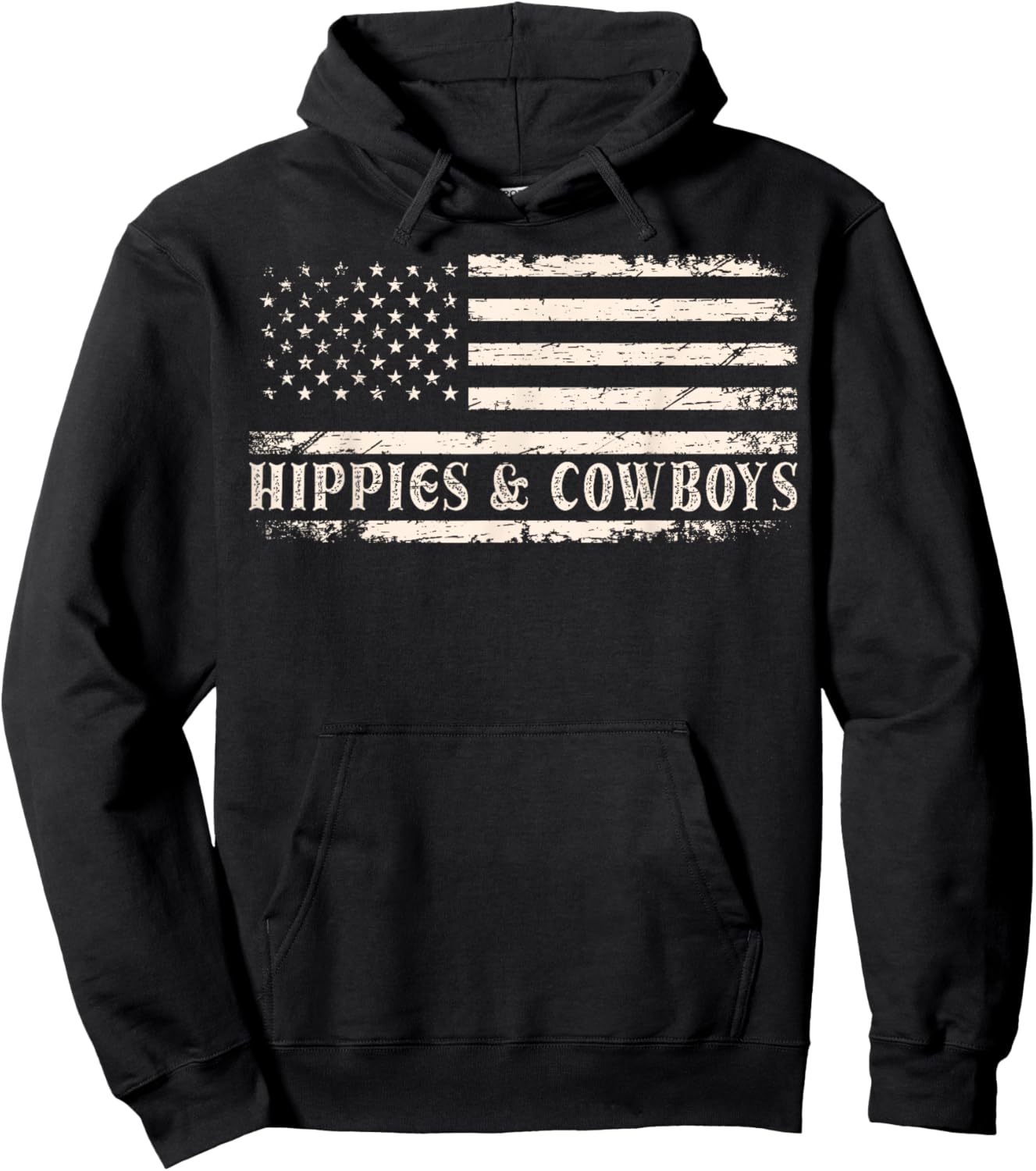 Raisin Hell with The Hippies and Cowboys Country Hoodie - Hoodie | Black