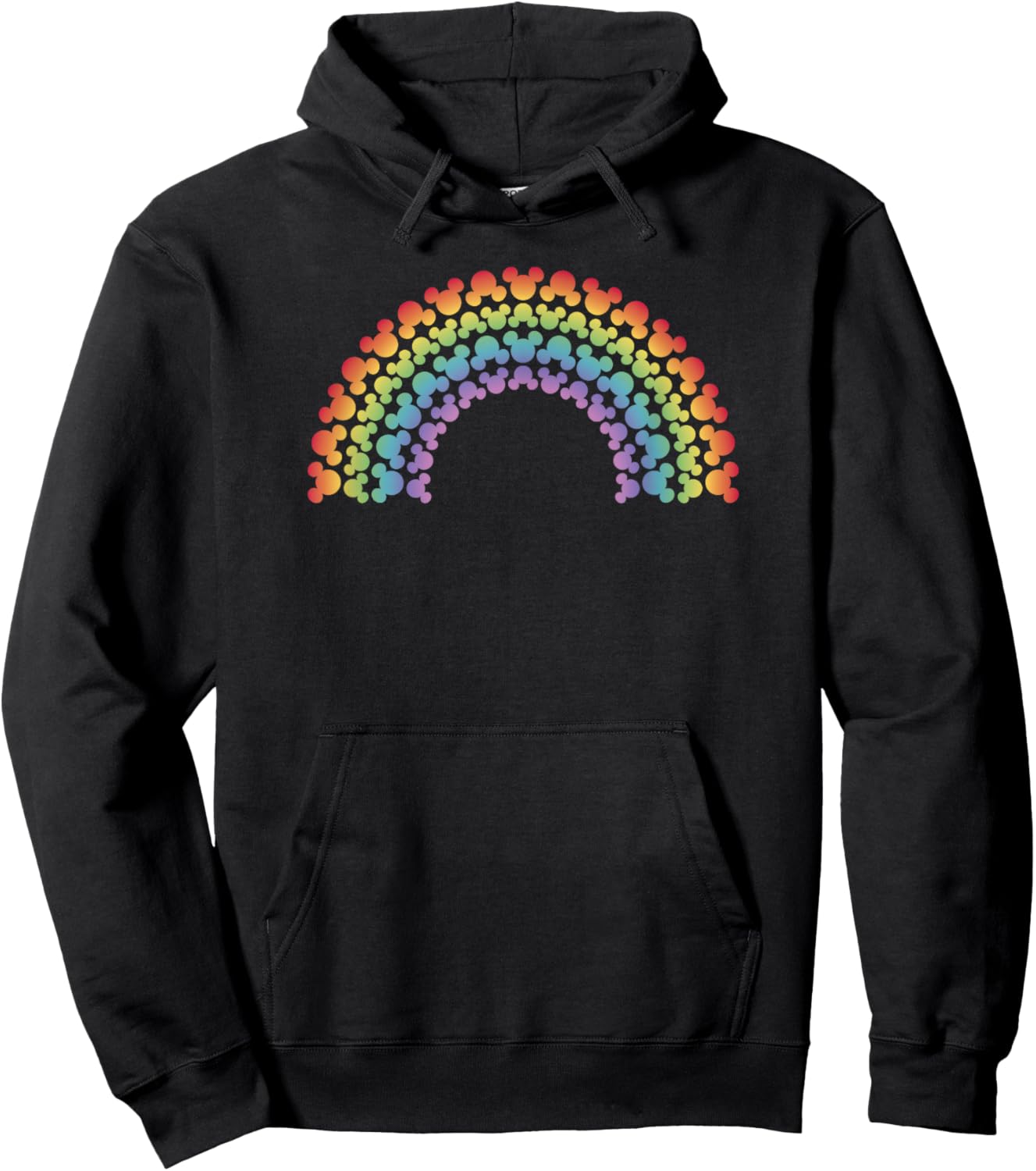 Disney Mickey and Friends Mickey Silhouette Rainbow Hoodie - Hoodie | Black