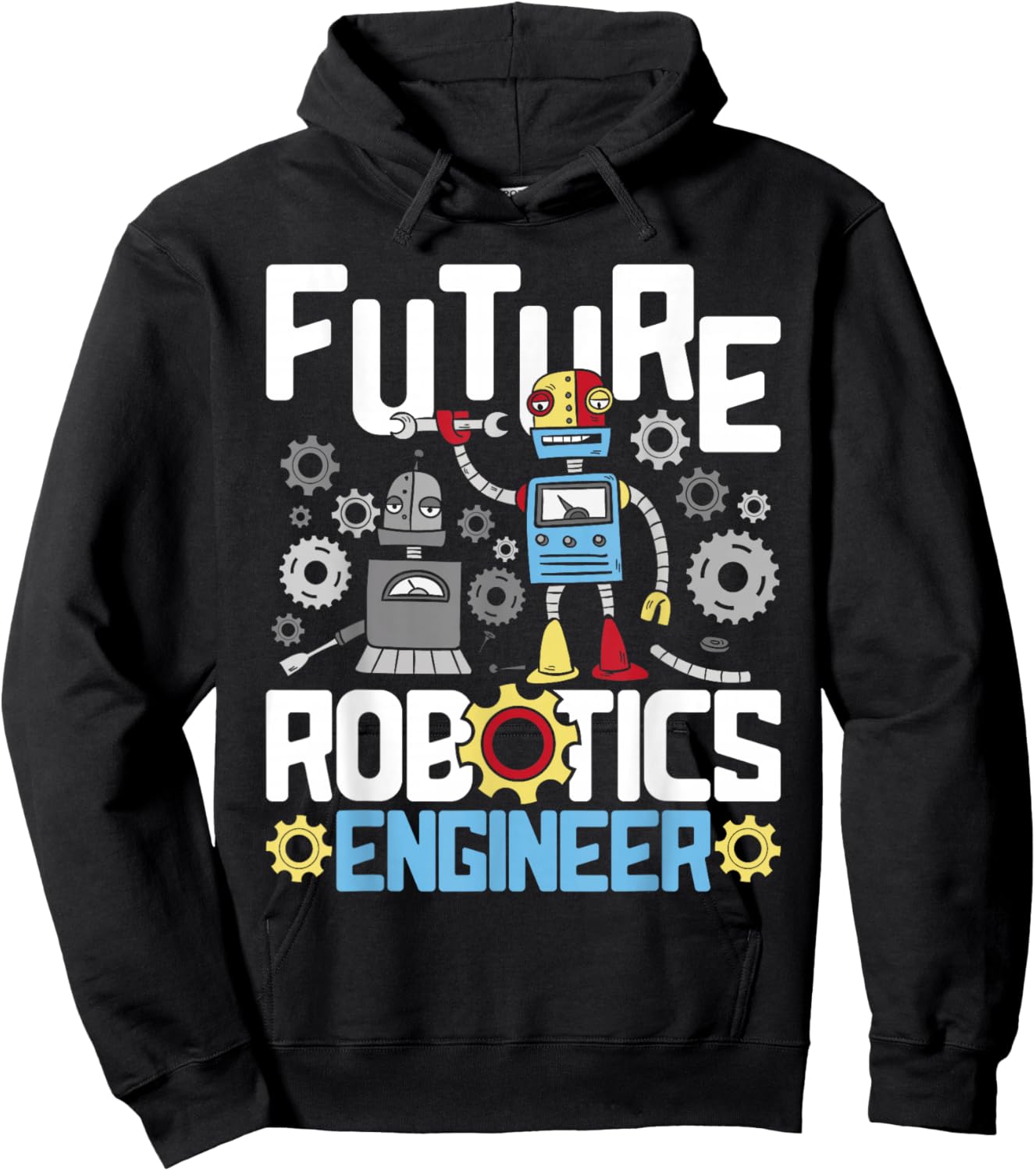 Future Robotics Engineer - Engineering Robot Lover Cyborg Hoodie - Hoodie | Black