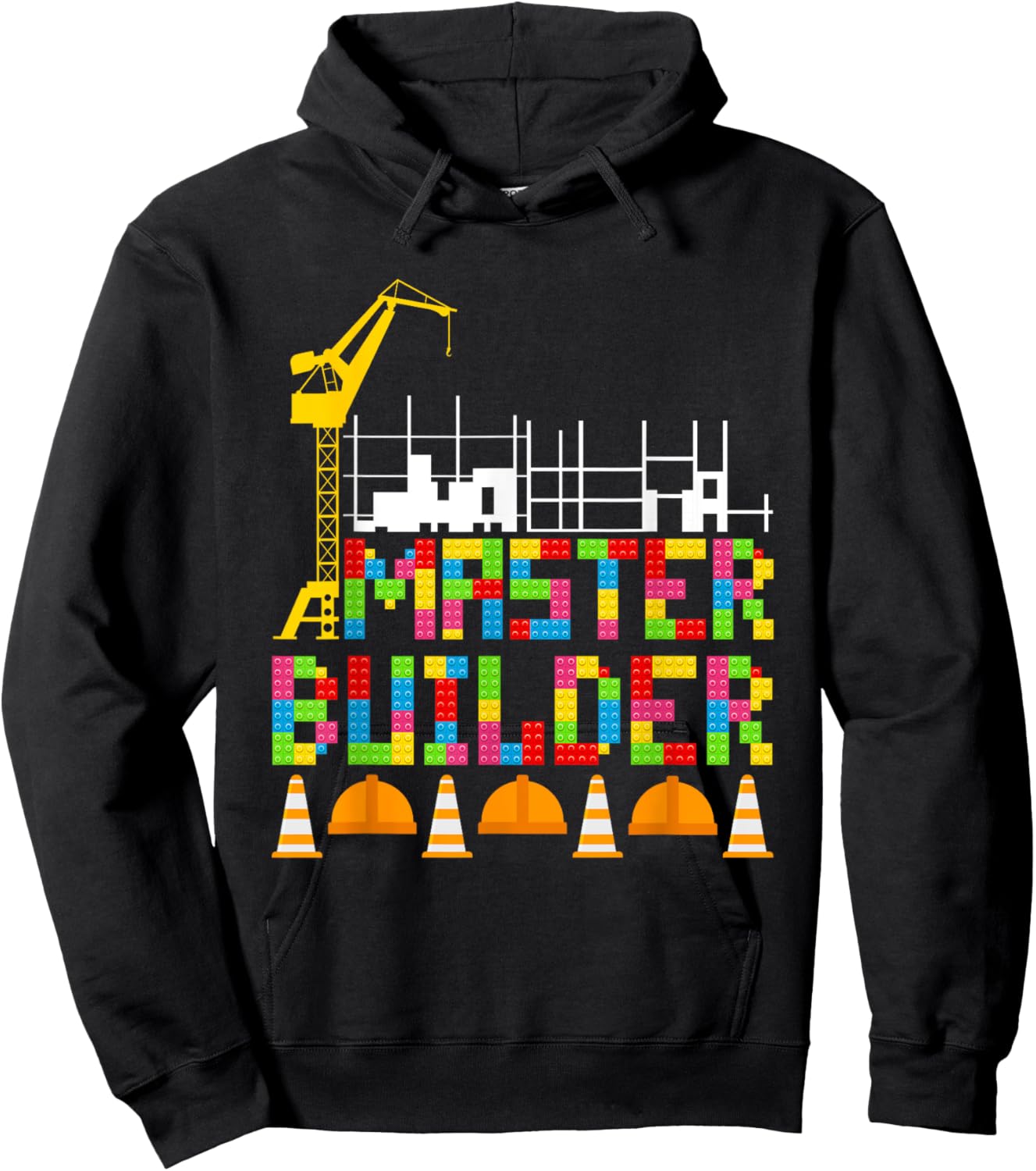 Master Builder Building Blocks Engineer Bricks Construction Hoodie - Hoodie | Black