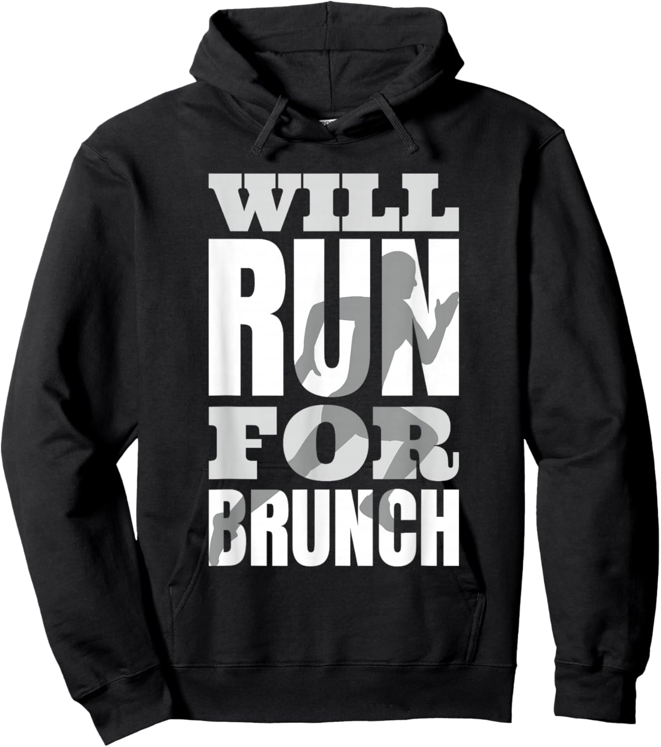 Will Run For Brunch Funny Running Hoodie - Hoodie | Black