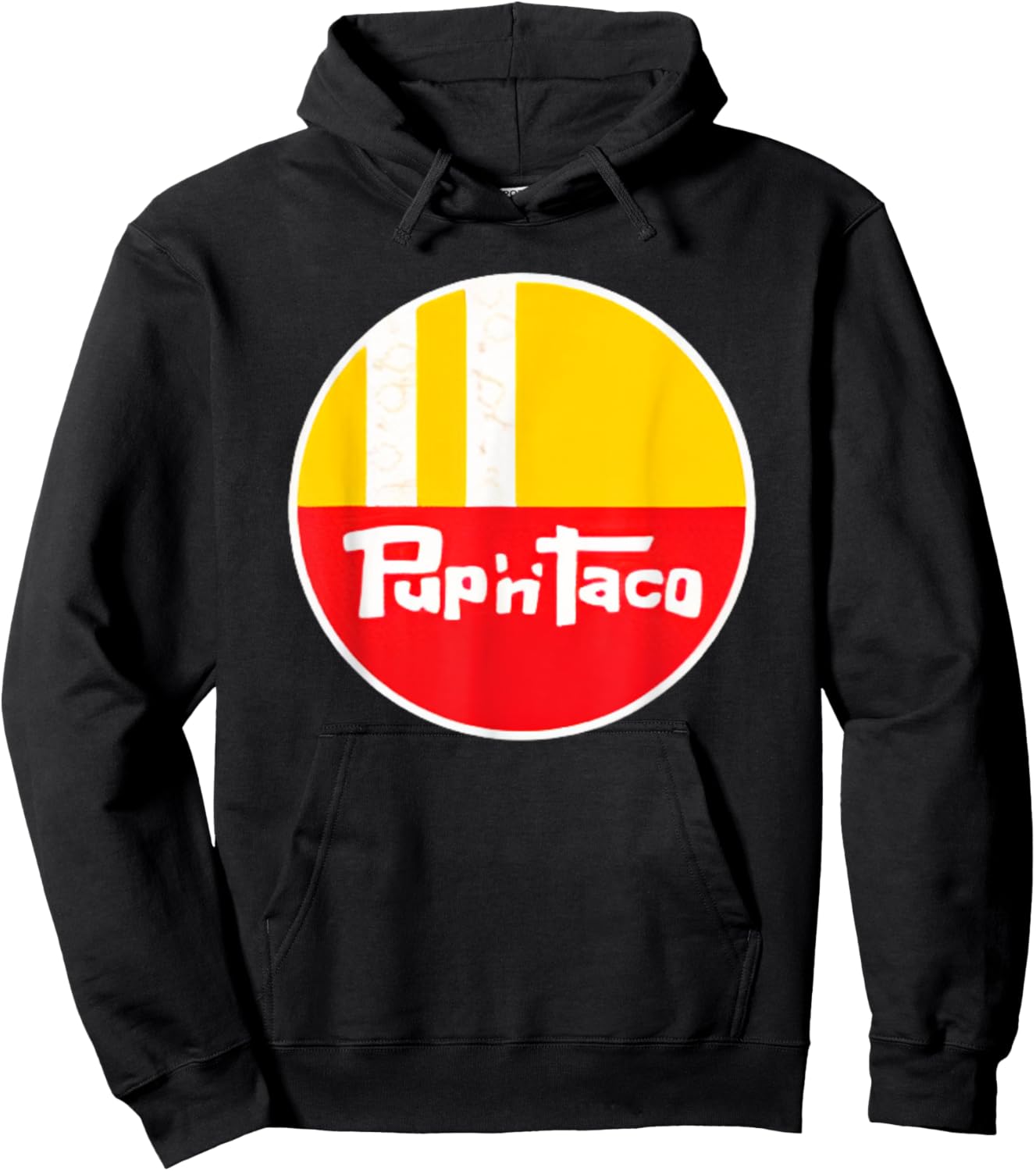 Pup And Taco Retro Vintage Restaurant Hoodie - Hoodie | Black