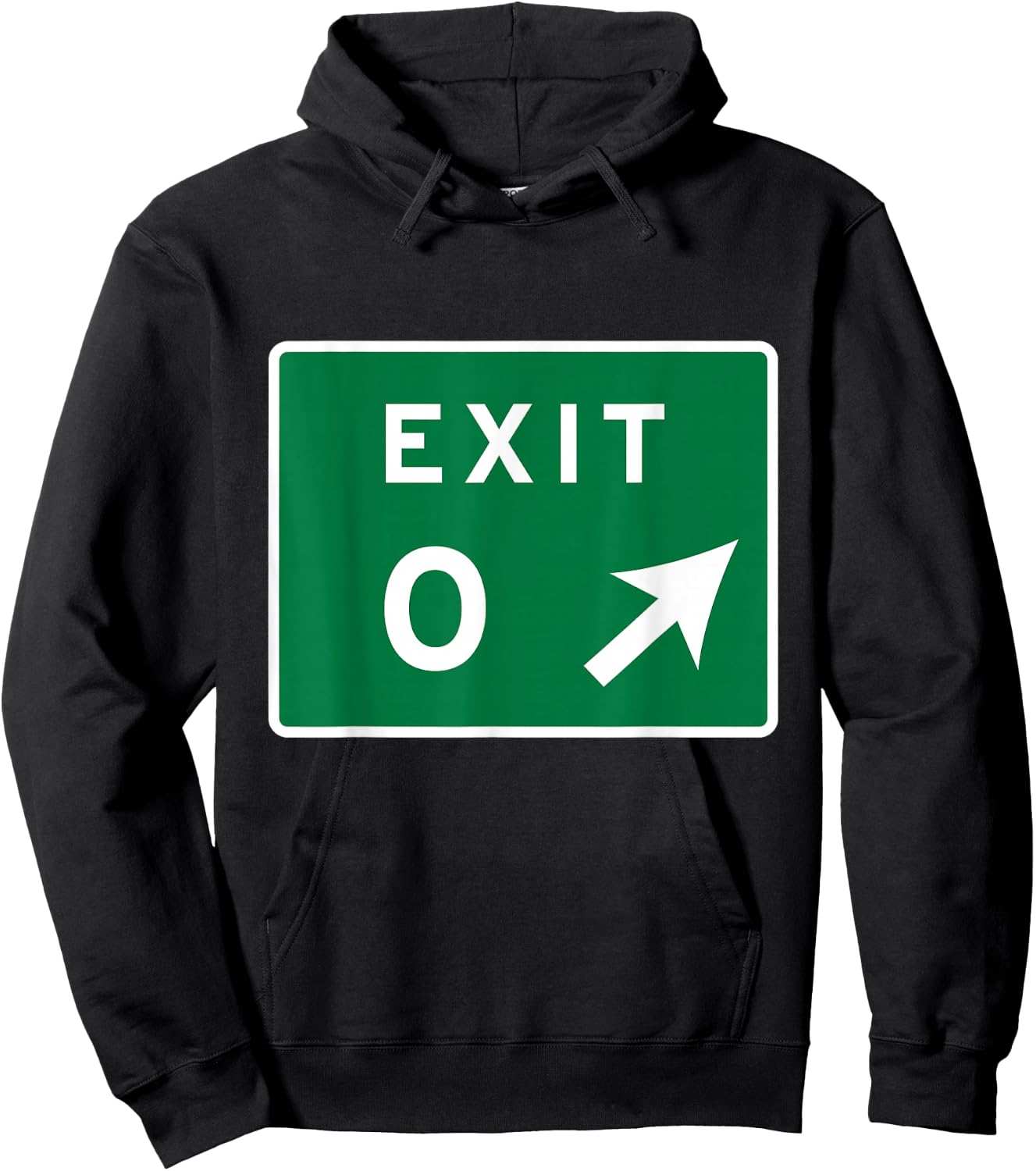 Exit 0 Zero Cape May NJ New Jersey Shore Parkway Sign Hoodie - Hoodie | Black