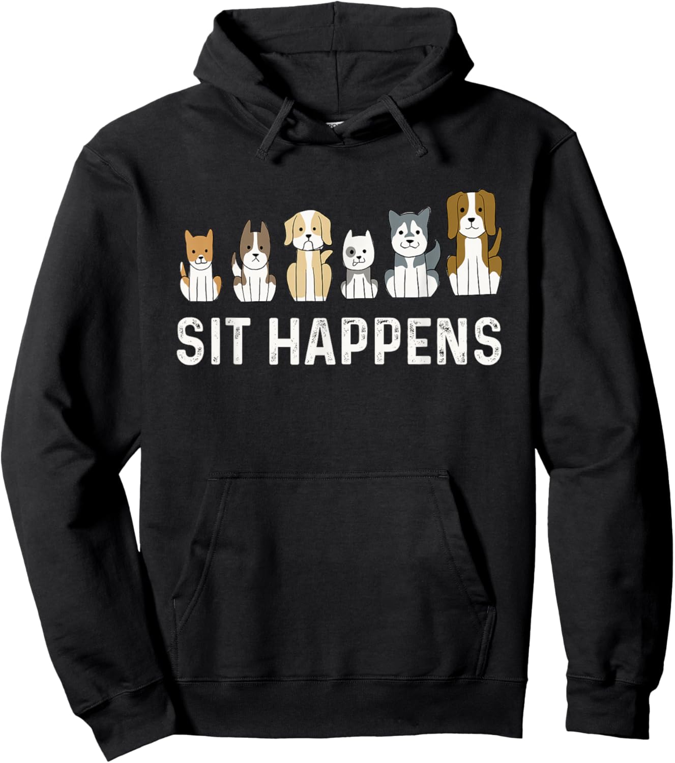 Sit Happens - Dog Sitter Pet Sitting Animal Whisperer Hoodie - Hoodie | Black