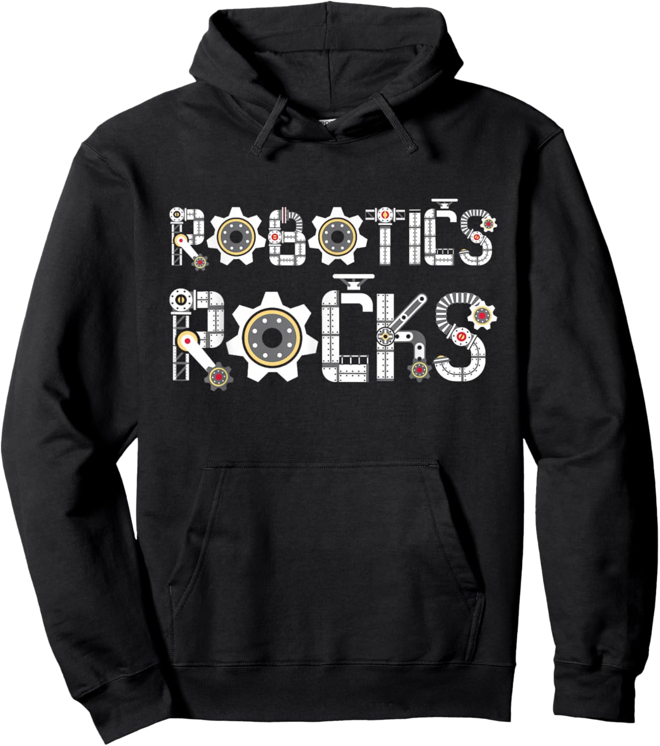 Funny Robotics Shirts Robotics Rocks - Cyborg Engineer Engineering Robot Builder Black Hoodie - Hoodie | Black