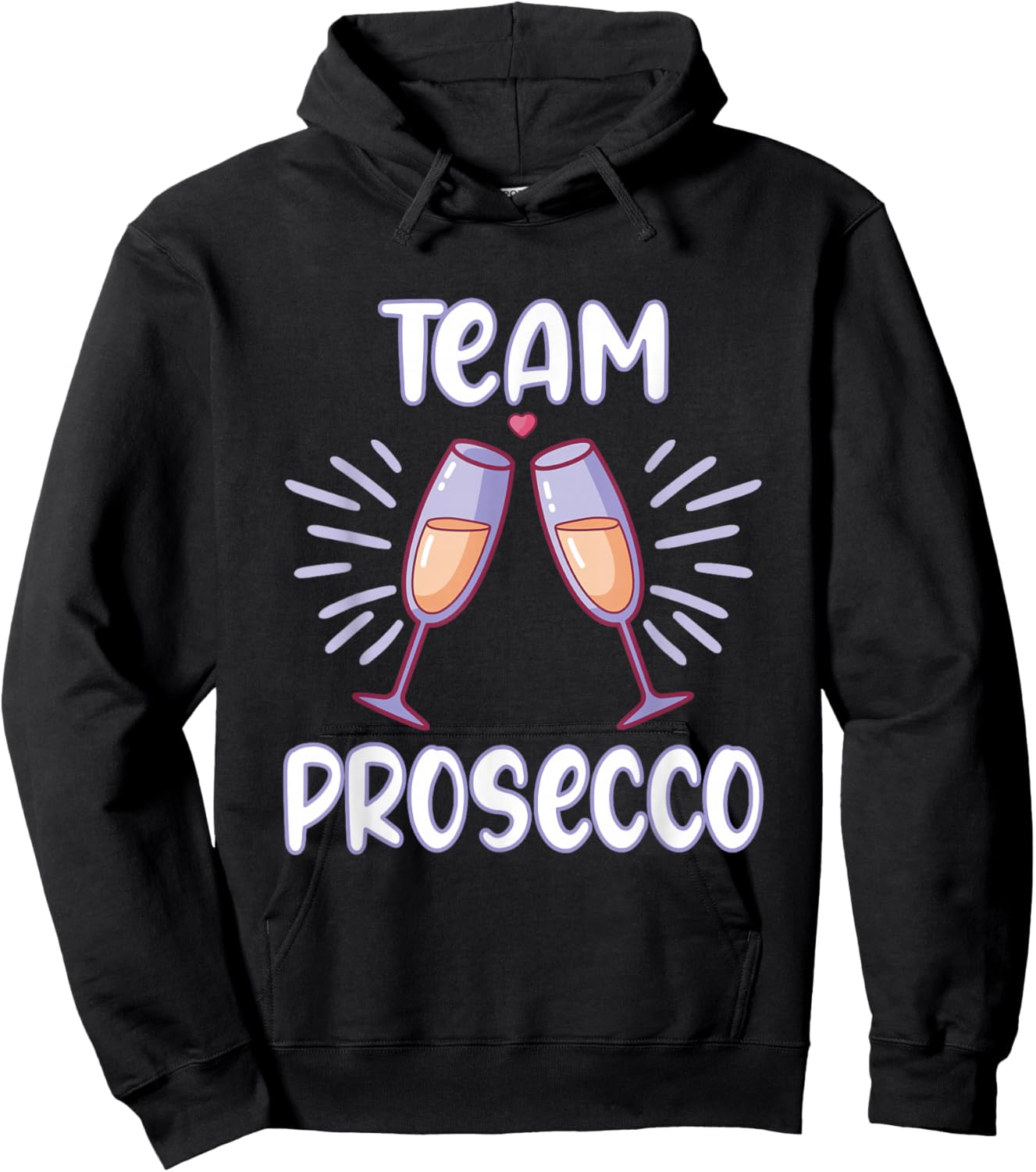 Team Prosecco Team Sparkling Wine Wedding Gift Prosecco Hoodie - Hoodie | Black