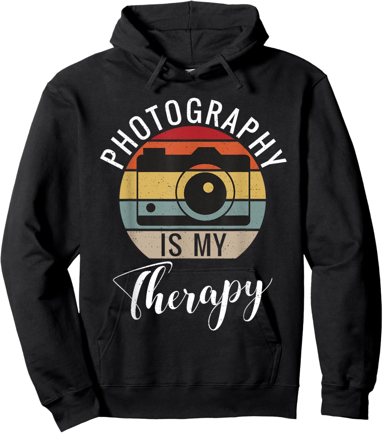 Photography is my Therapy Photo Camera Photography Hoodie - Hoodie | Black