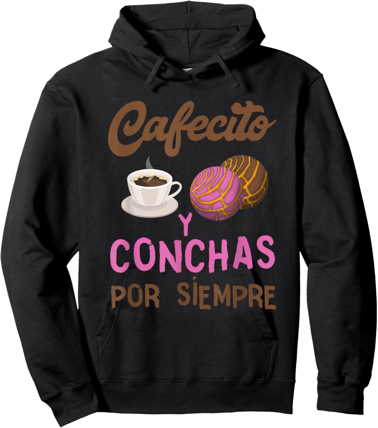 Concha Cafecito Conchas Bread Mexican Candy Hoodie - Hoodie | Black
