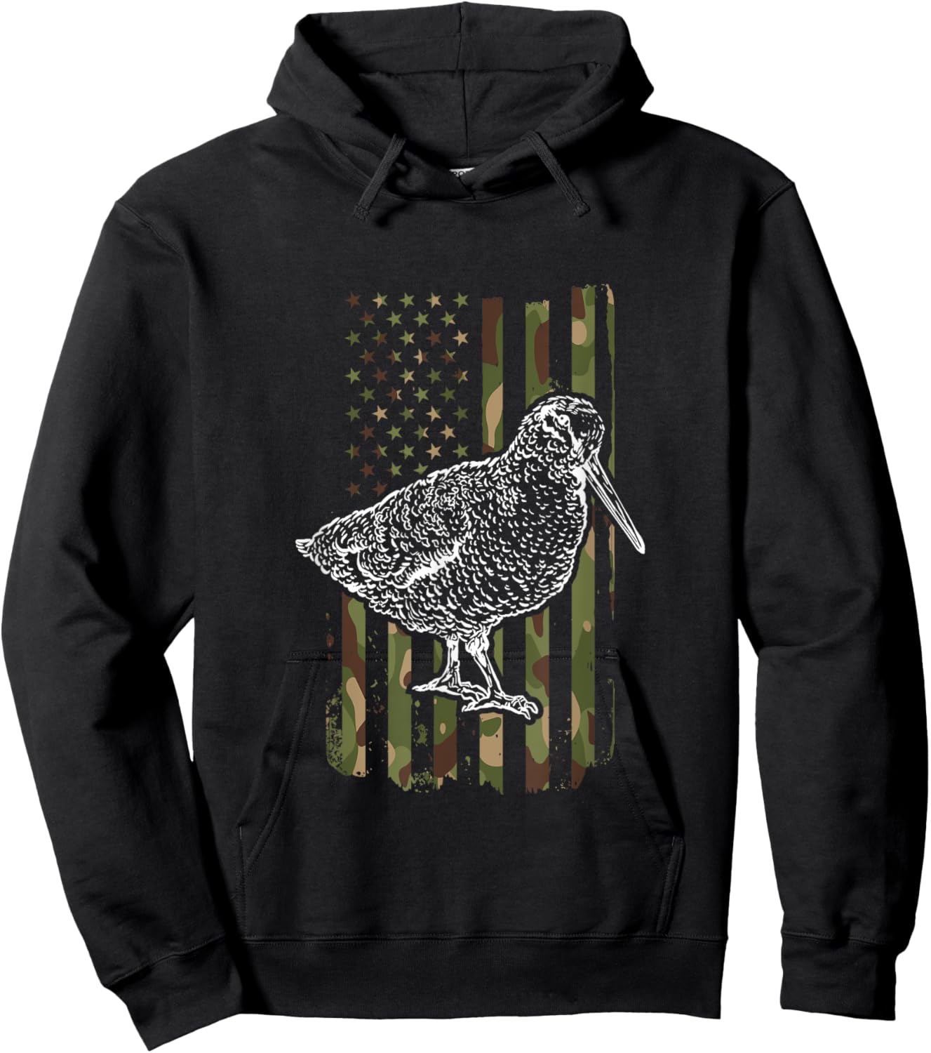 American Woodcock Camo Bogsucker Woodcock Hunting Season Hoodie - Hoodie | Black