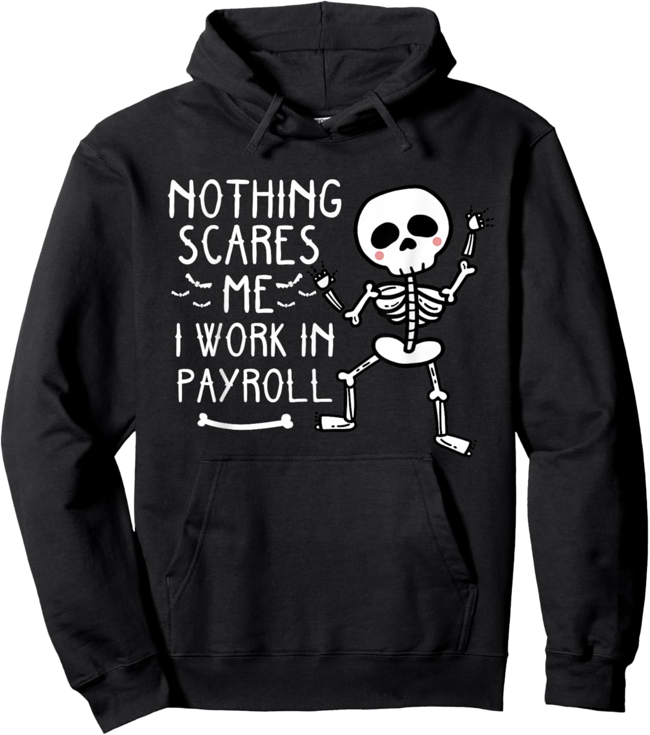 Funny Payroll Halloween Human Resources Dancing Skeleton Hoodie - Hoodie | Black