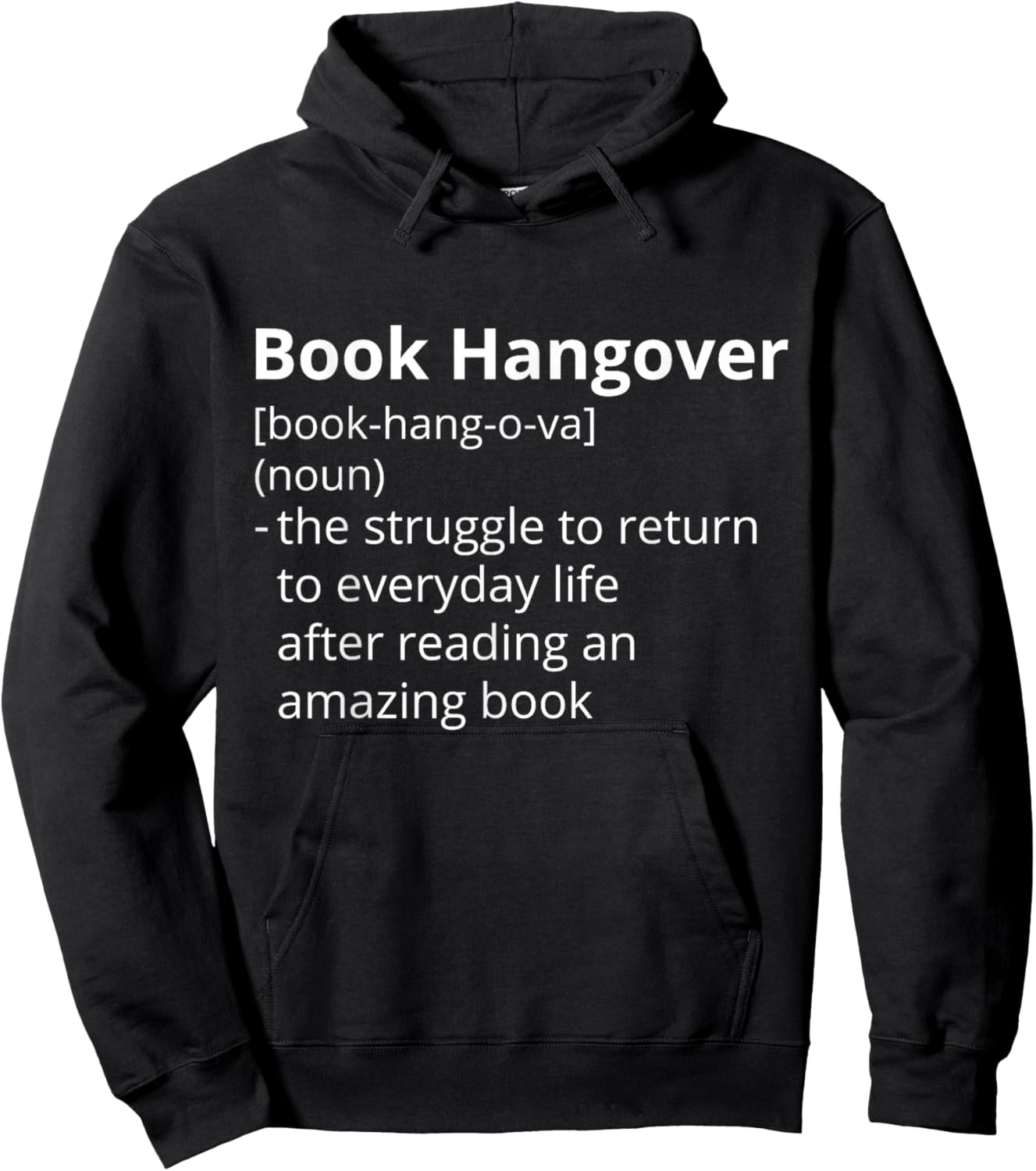 Book Hangover Definition Description Hoodie - Hoodie | Black