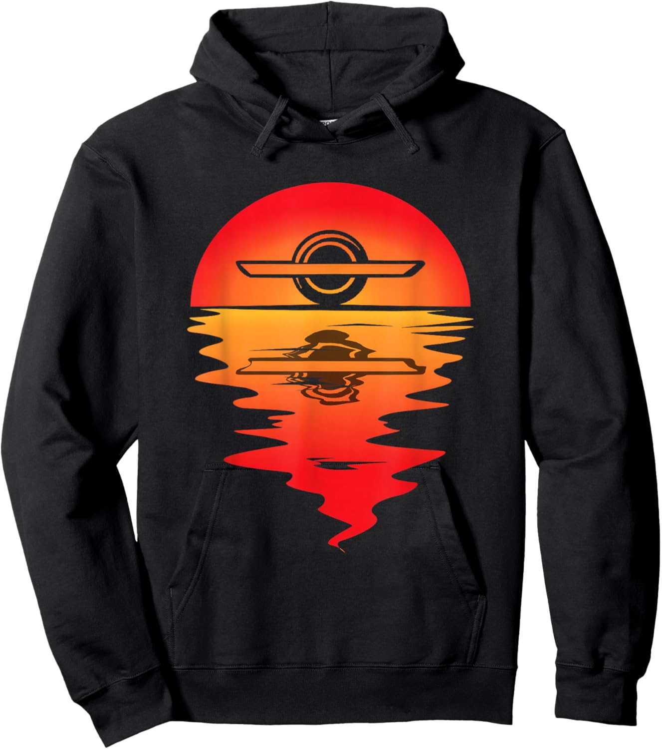 Electric Skateboard Vintage Sunset Onewheel Float Monowheel Hoodie - Hoodie | Black