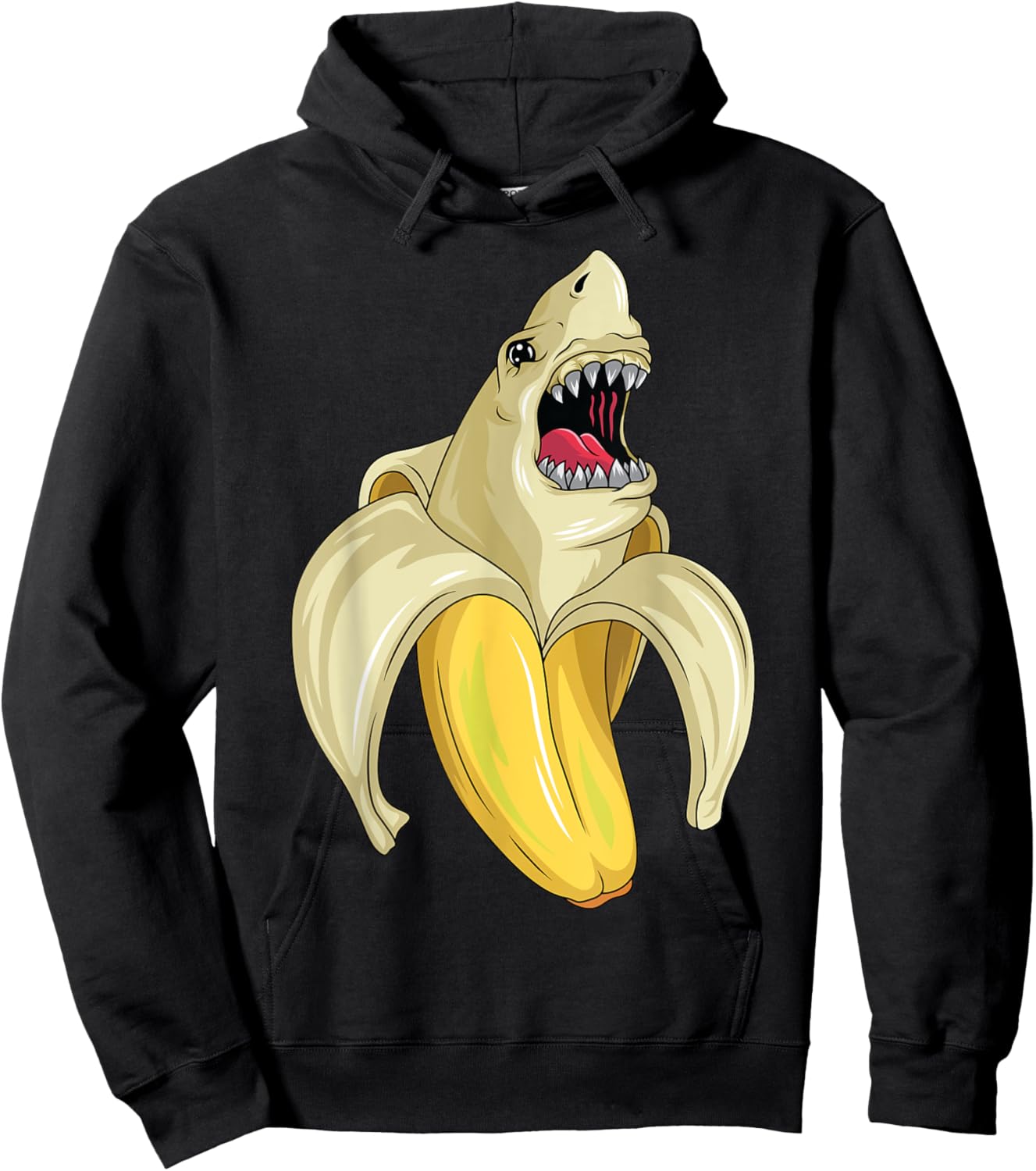 Shark Themed Banana Party Banana Shark Party Banana Themed Hoodie - Hoodie | Black