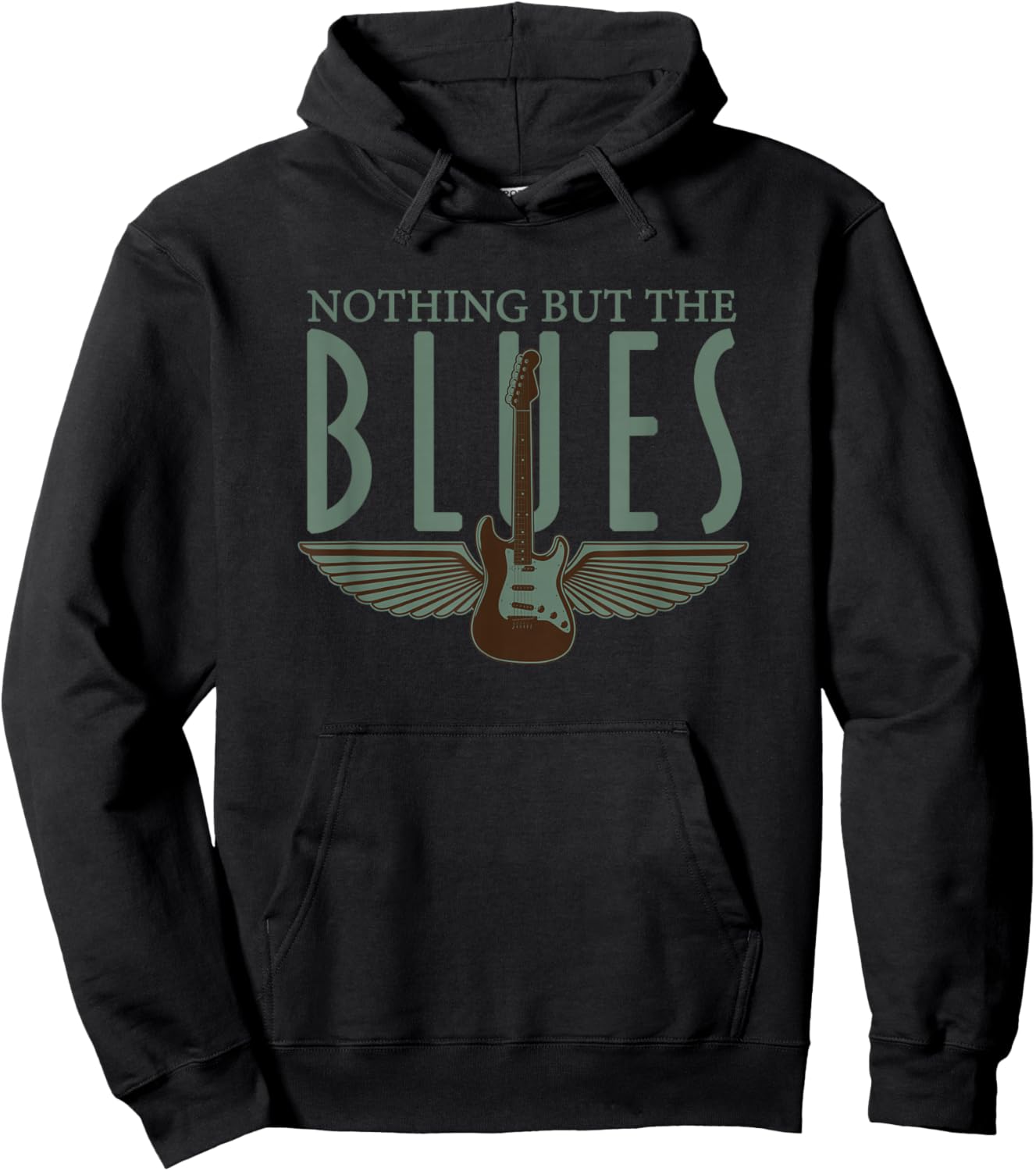 Guitarist Musician Blues Guitar Vintage Blues Music Lover Hoodie - Hoodie | Black