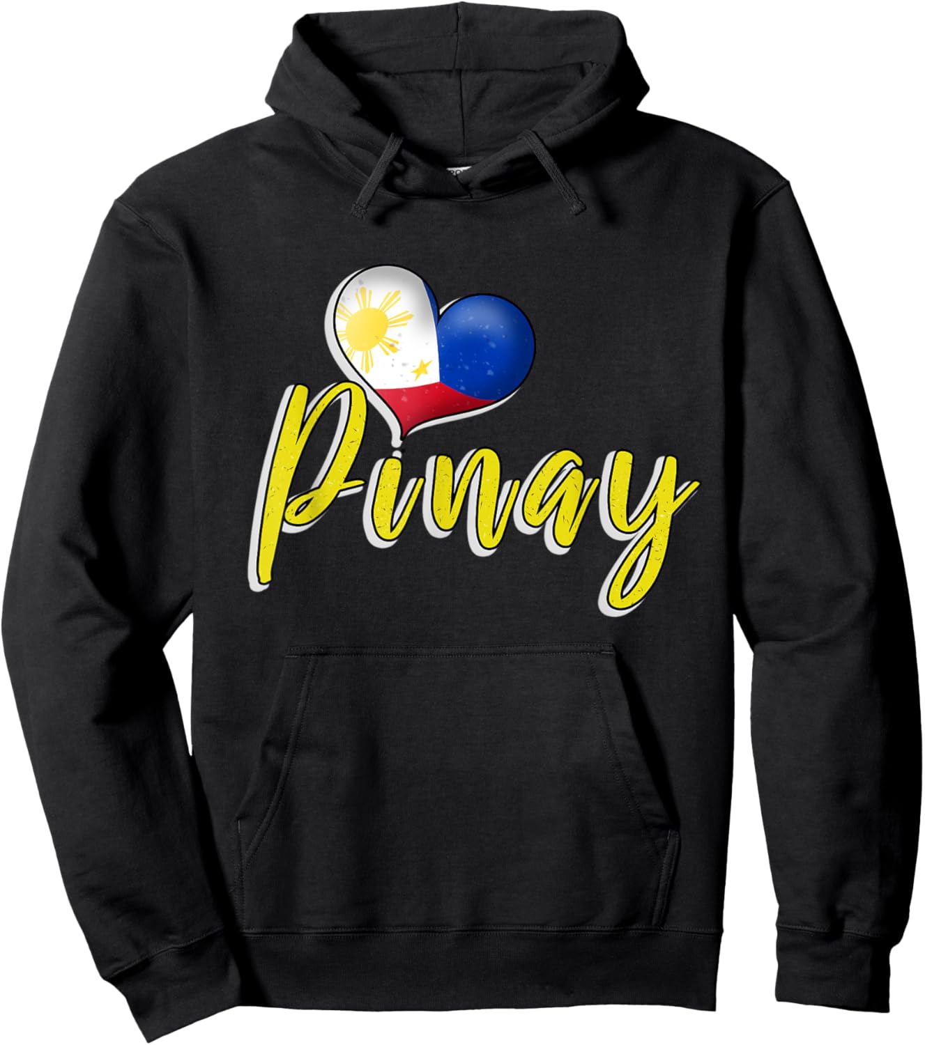Philippines Pinay Filipina Heart Filipino Flag Woman Girl Hoodie - Hoodie | Black