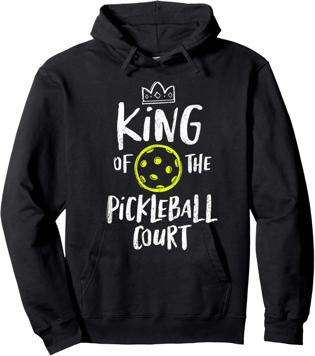 King of the Pickleball Court Hoodie - Hoodie | Black
