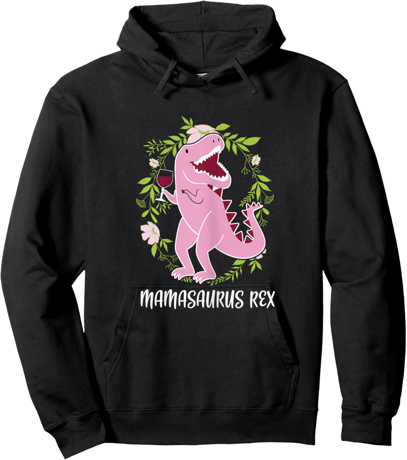 Mamasaurus Rex Mom Dinosaur Hoodie - Hoodie | Black