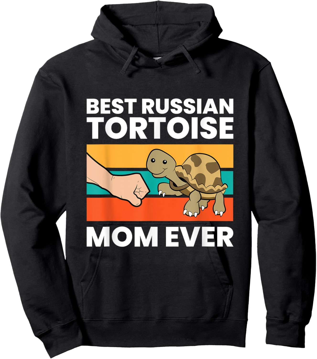 Best Russian Tortoise Mom Ever Hoodie - Hoodie | Black