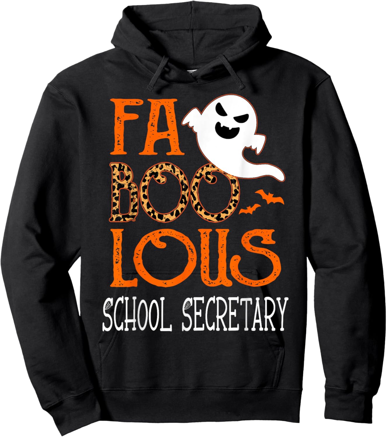 faboolous School Secretary on Halloween Party Funny Ghost Hoodie - Hoodie | Black