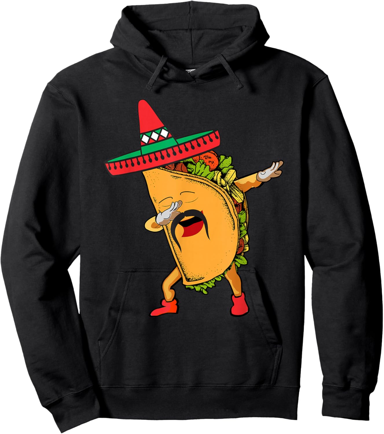 Cinco de Mayo Dabbing Taco Mexican Sombrero Hat Dab Boys Men Hoodie - Hoodie | Black