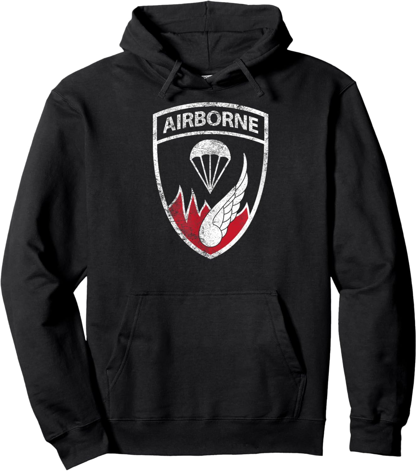American Marauder: 187th Rakkasan Distressed Insignia Hoodie - Hoodie | Black