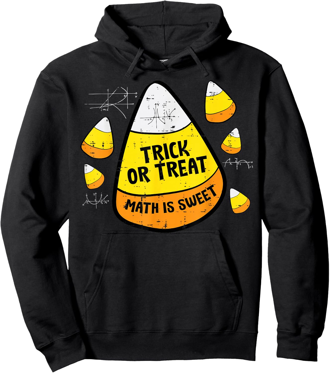 Halloween Candy Corn Math Sweet Trick Treat Men Women Kids Hoodie - Hoodie | Black