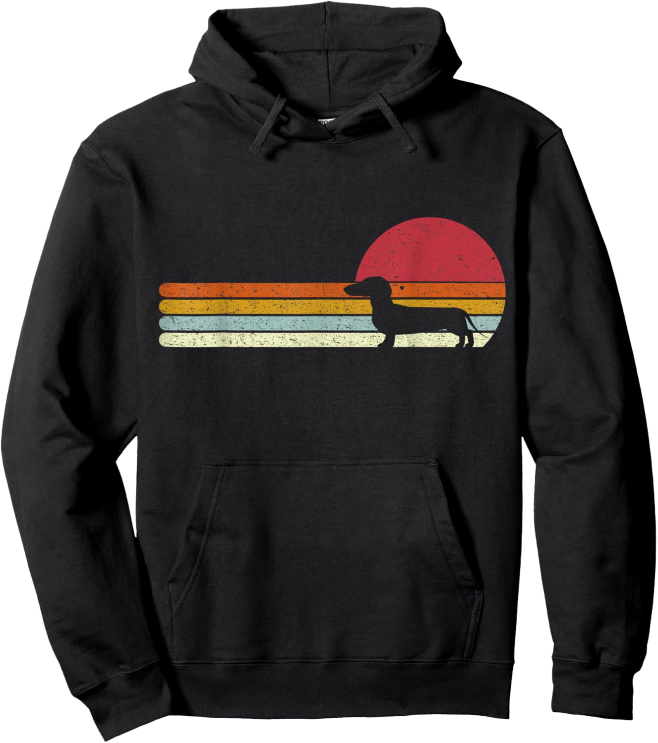 Dachshund Silhouette Sunset Dog Owners Hoodie - Hoodie | Black