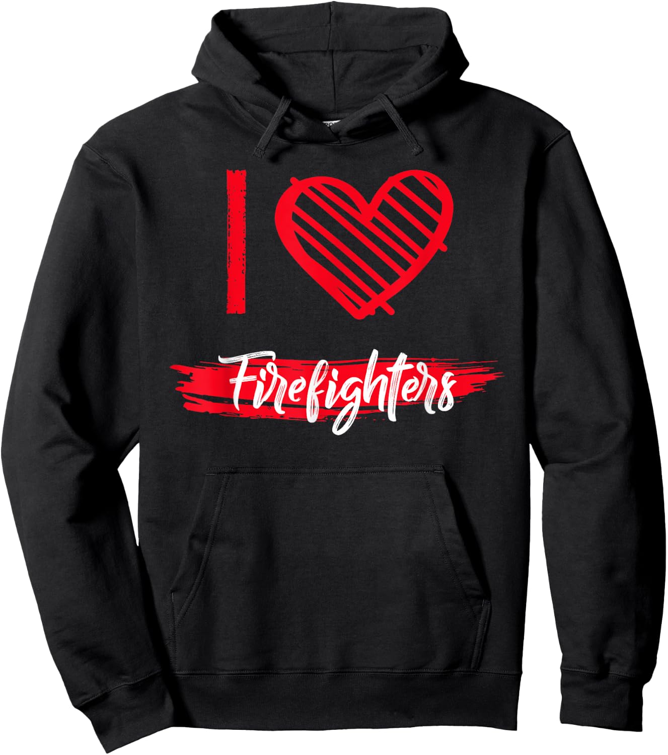 I Love FIREFIGHTERS I Heart FIREFIGHTERS Hoodie - Hoodie | Black