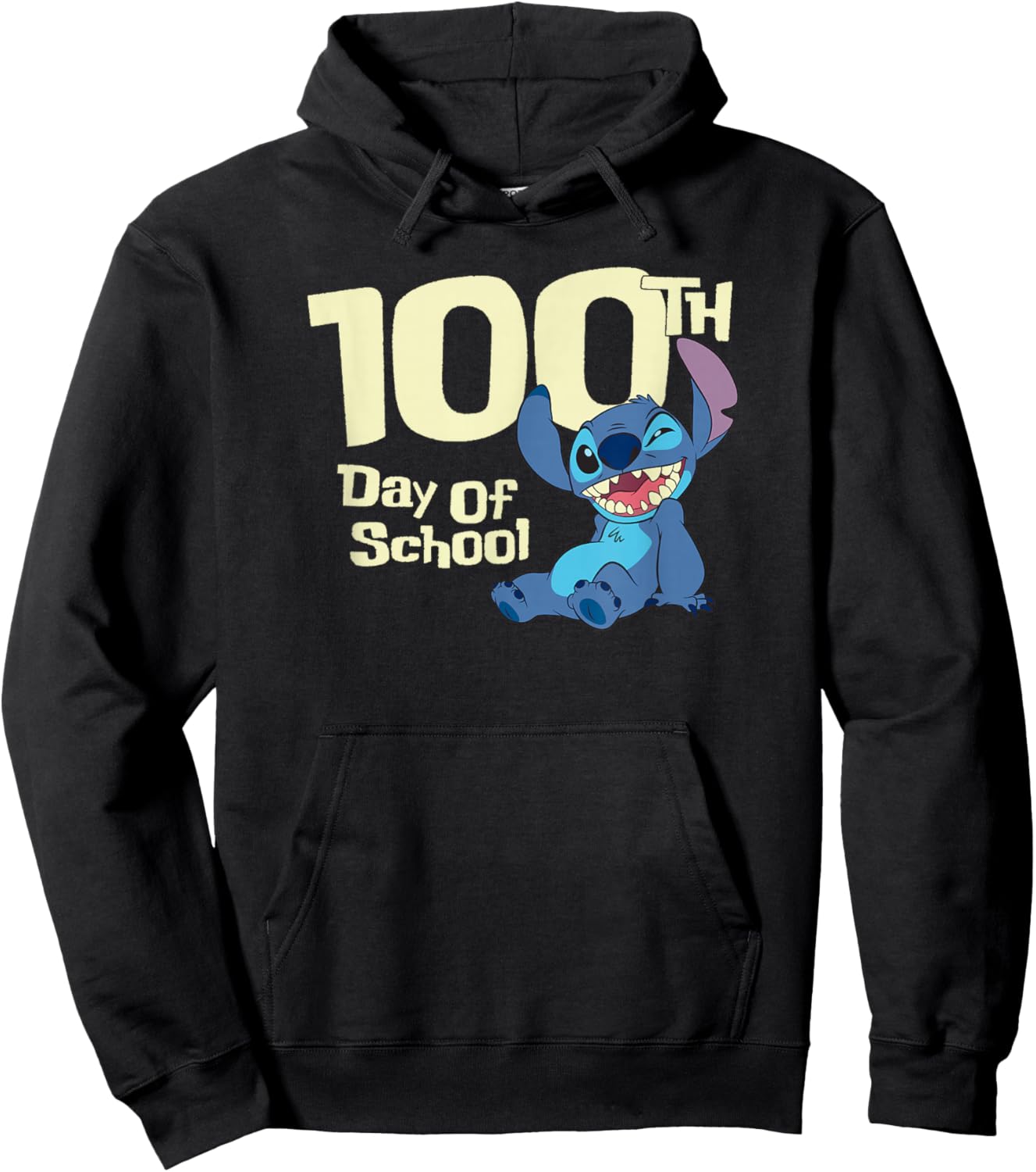 Disney Lilo & Stitch 100th Day of School Wink Hoodie - Hoodie | Black