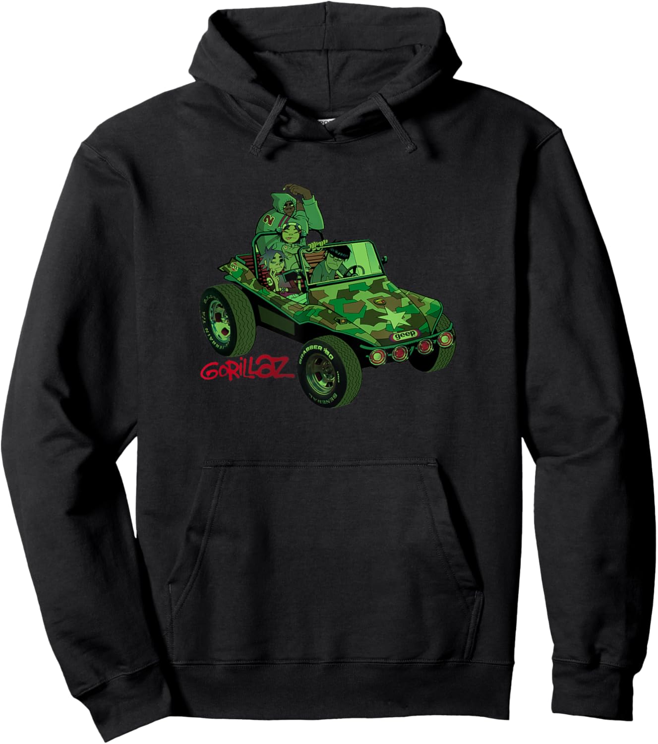 Gorillaz Geep Logo Reverse Hoodie - Hoodie | Black