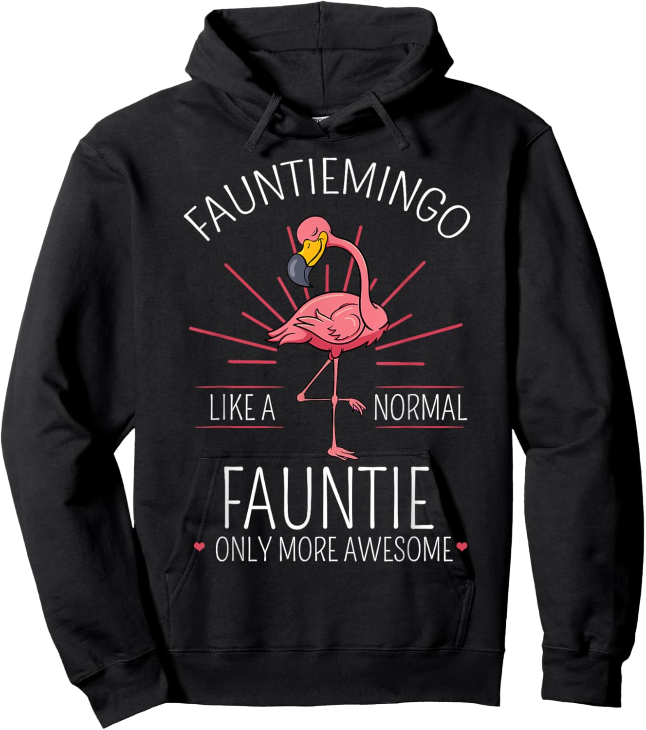 Fauntiemingo Fauntie Flamingo Lover Hoodie - Hoodie | Black