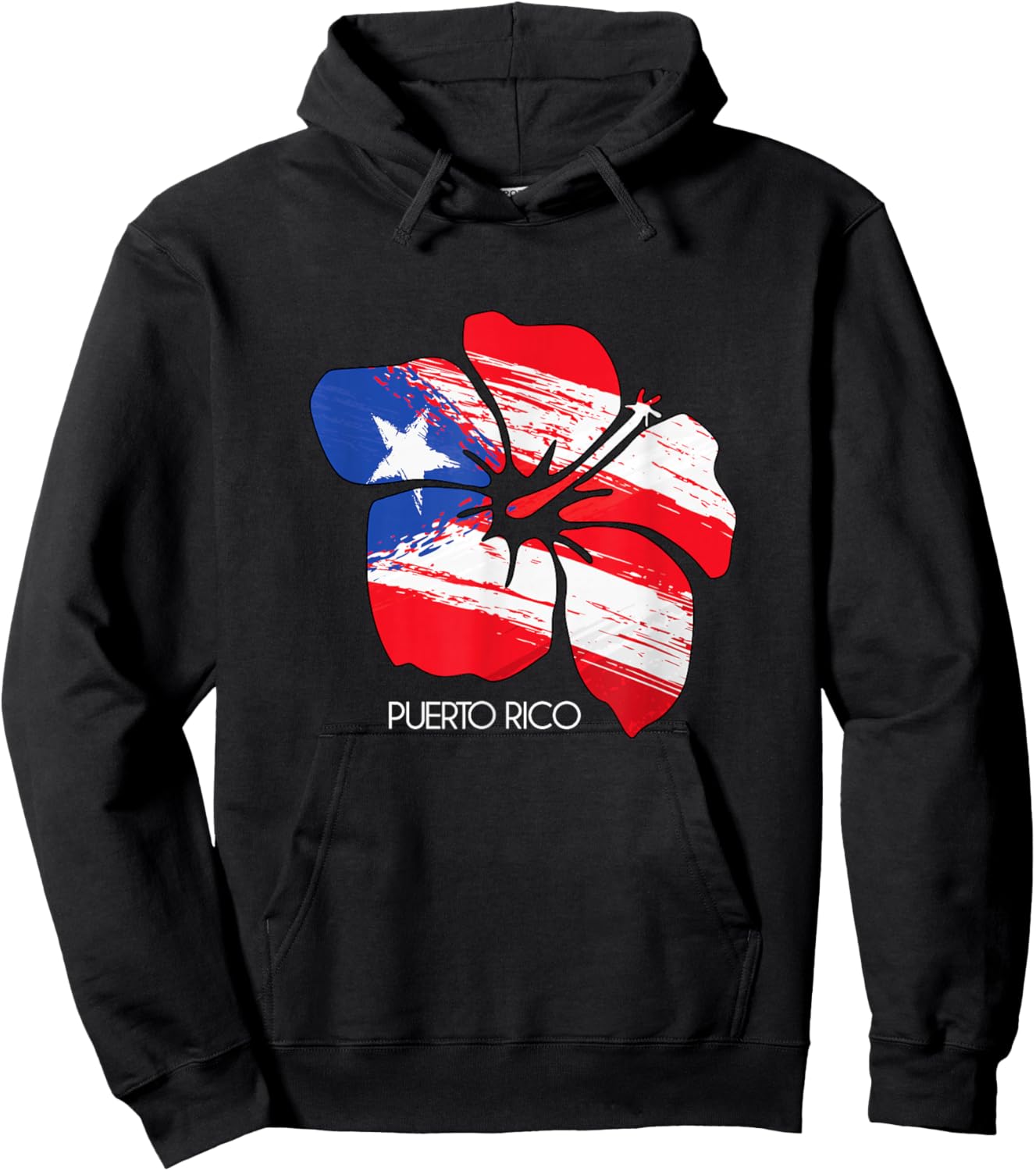 Puerto Rico Culture Roots Amapola Boricua Flag Hoodie - Hoodie | Black