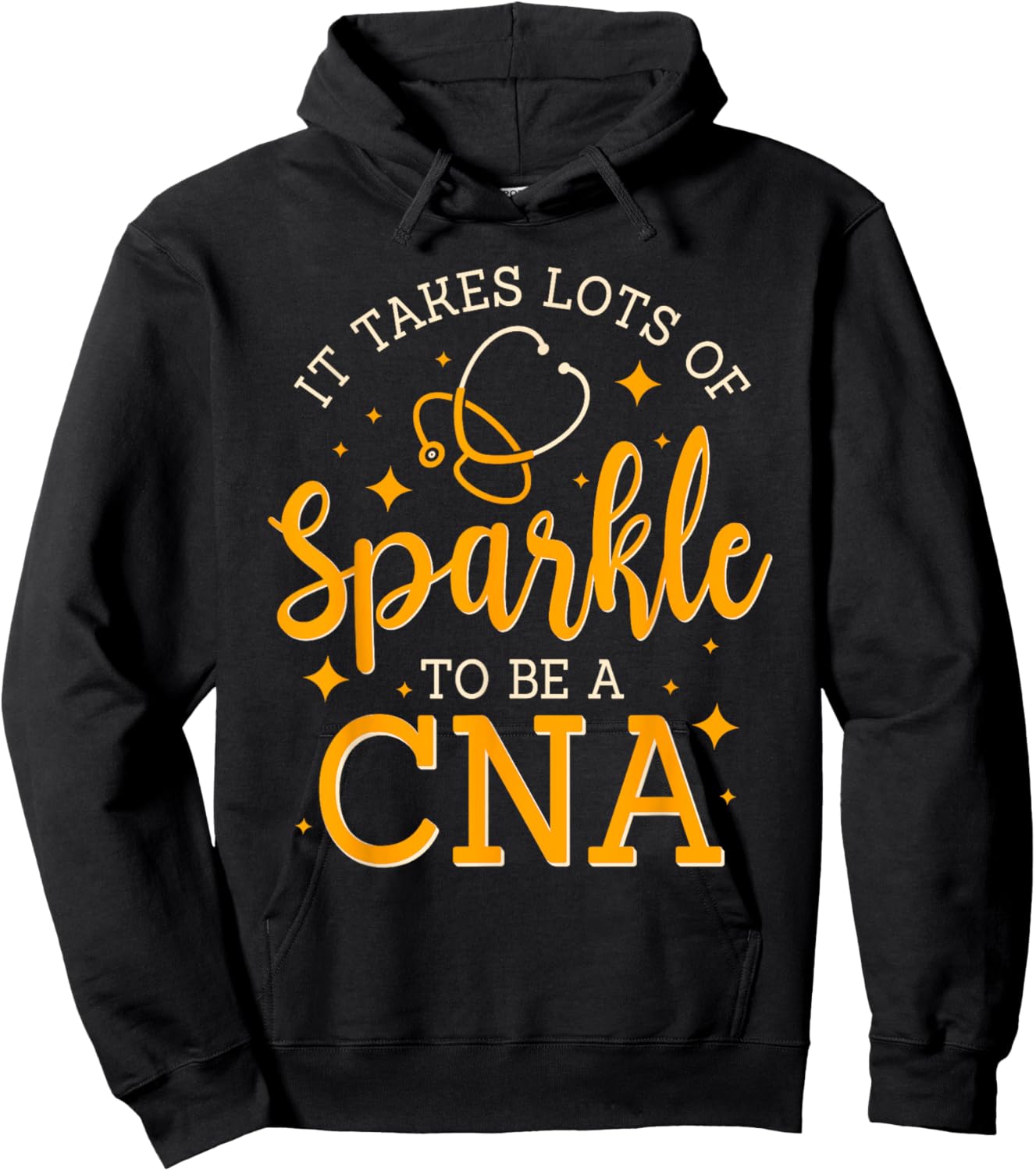 It Takes Lots Of Sparkle To Be CNA Funny CNA Nurse Hoodie - Hoodie | Black