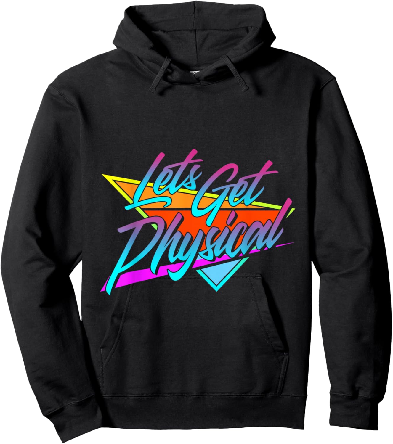 Let's Get Physical Vintage 80s Retro Workout Hoodie - Hoodie | Black