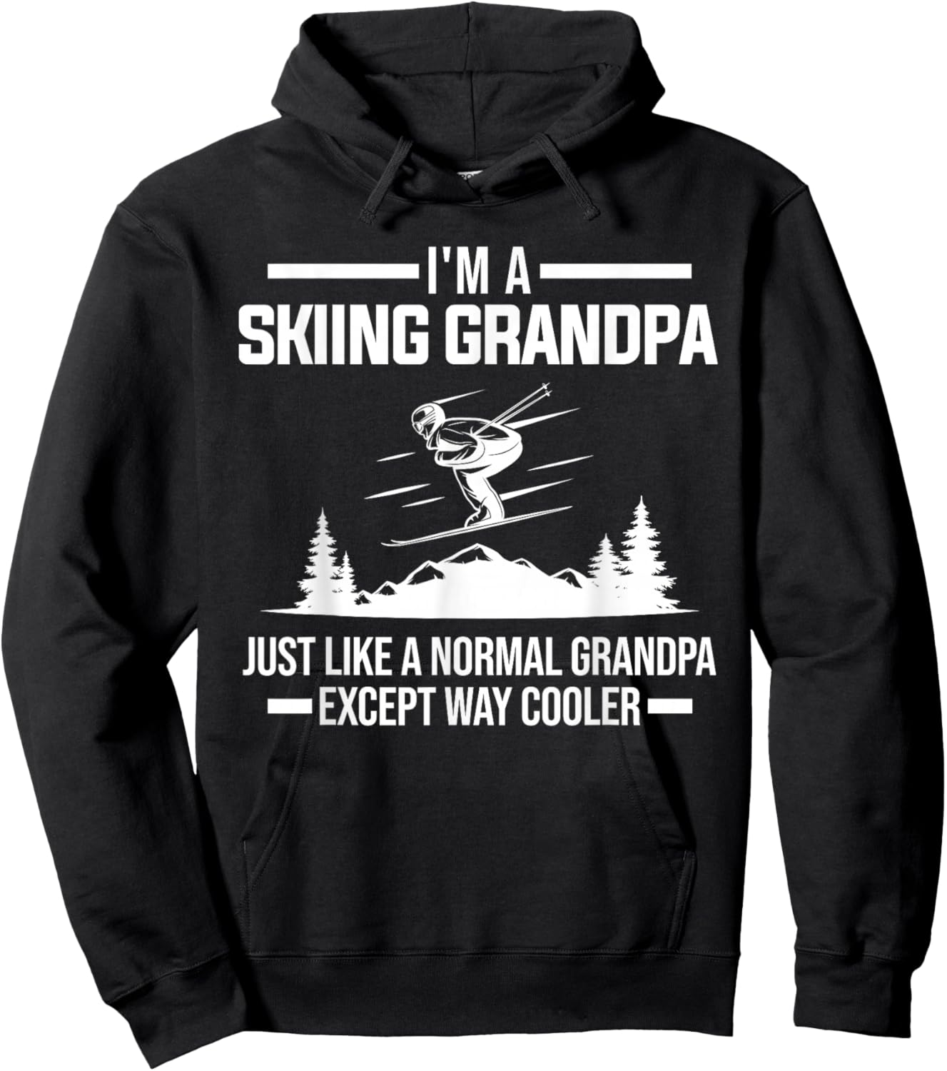 I'm a skiing grandpa normal grandpa ski equipment Hoodie - Hoodie | Black