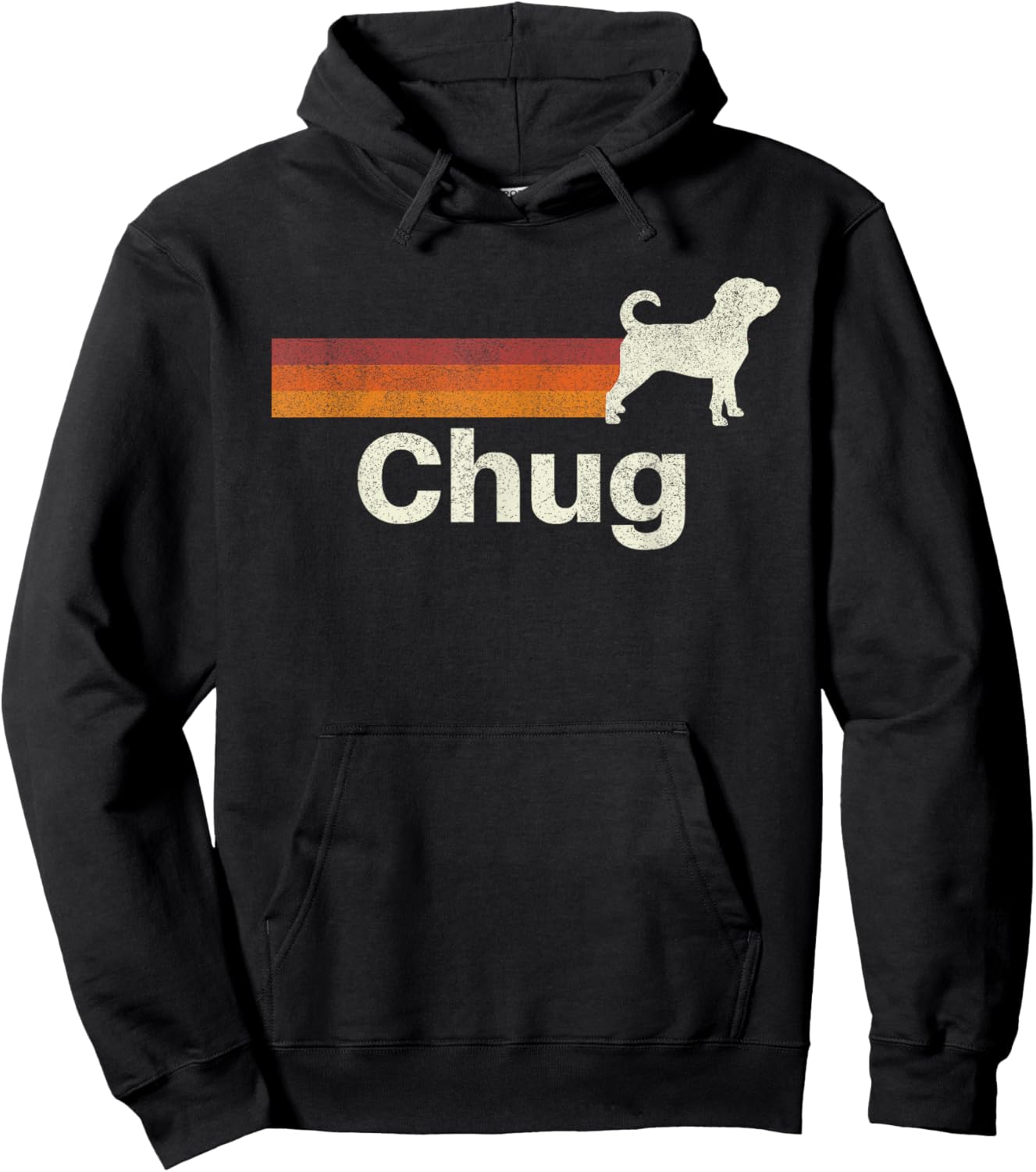 Vintage Chug Retro Mom Dad Dog Hoodie - Hoodie | Black