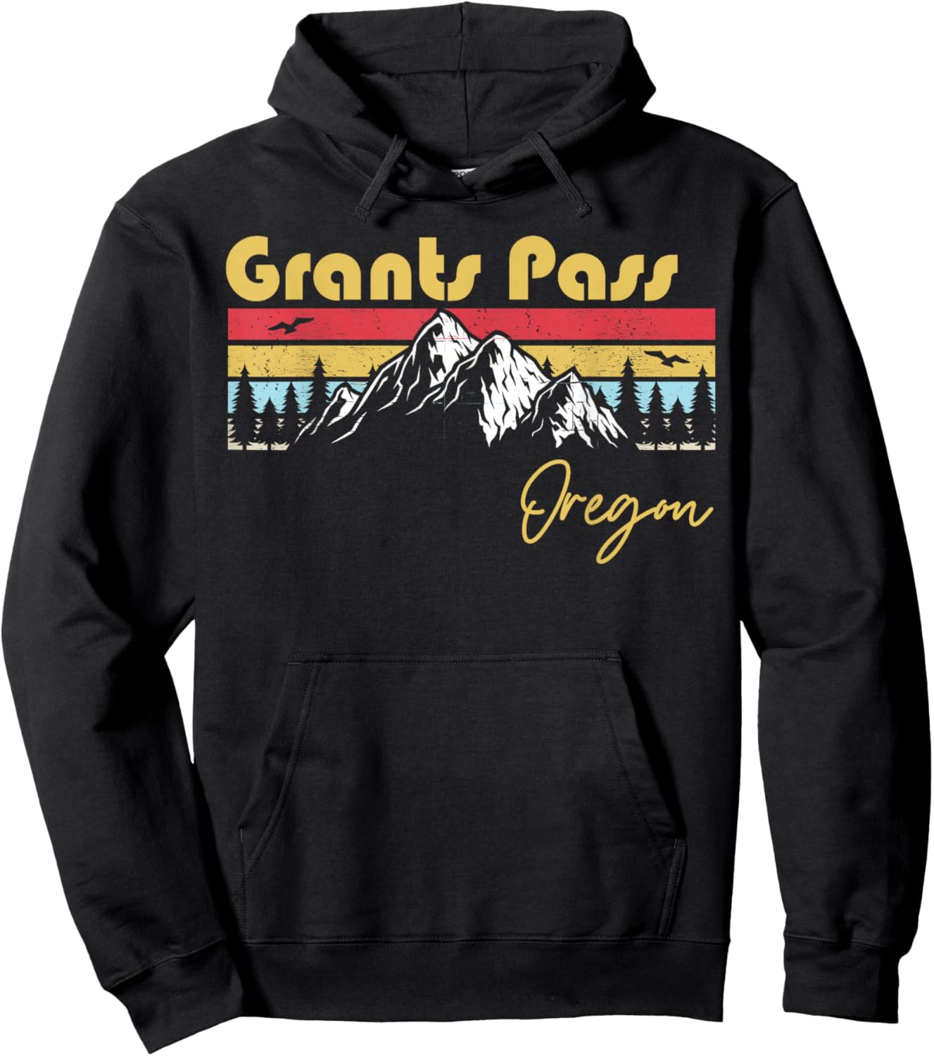 Grants Pass Oregon Roots Hometown Vintage Home State Pride Hoodie - Hoodie | Black
